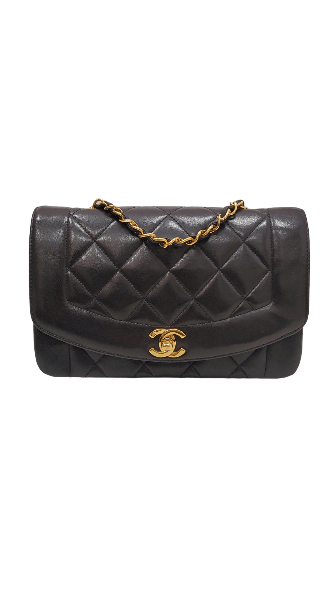 Chanel Chanel Small Diana Black Lambskin GHW SKC1323