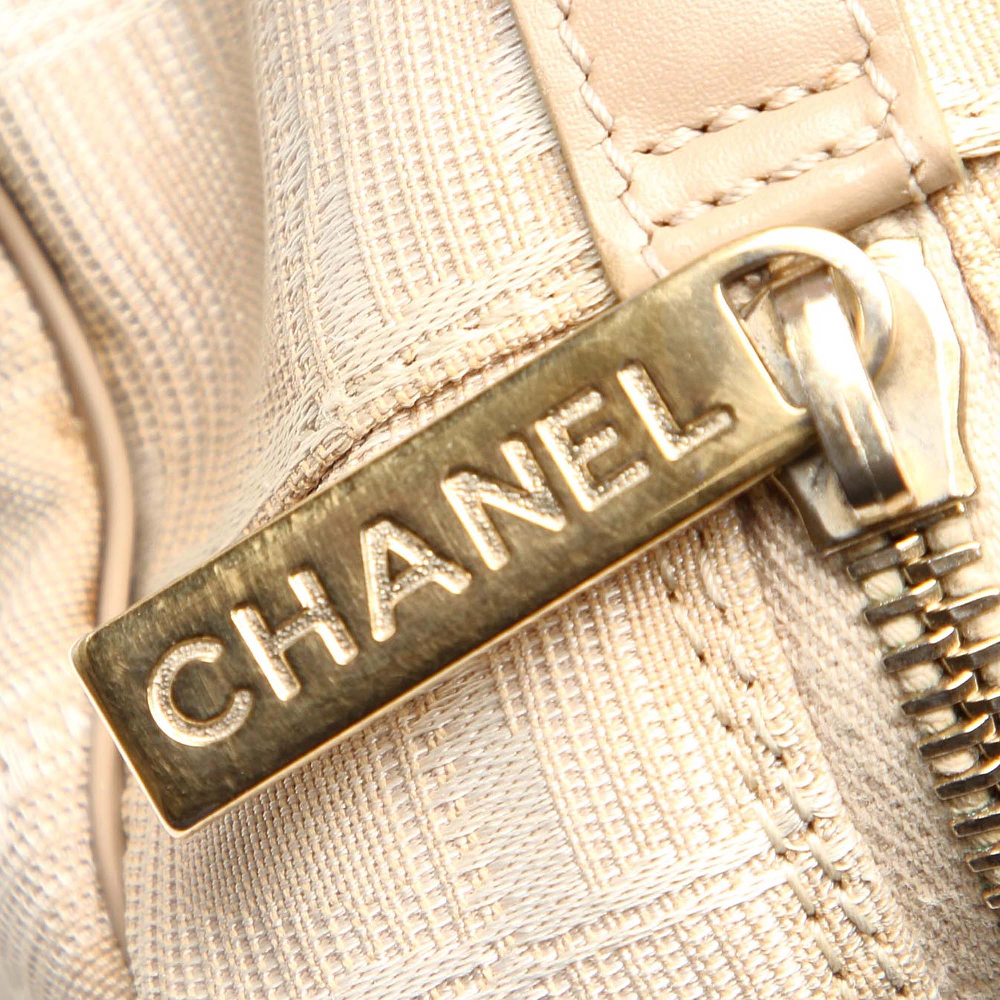 Chanel Chanel Small New Travel Line Light Beige Nylon Handbag - AWL1549