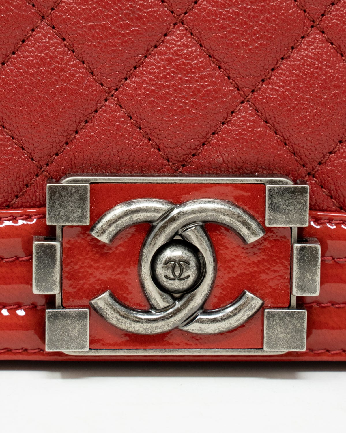 Chanel Chanel Small Red Caviar Leather Boy Bag - AGL1529