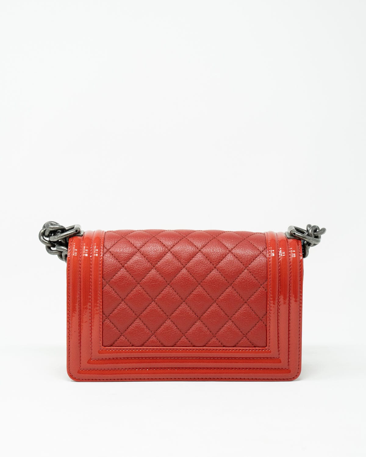 Chanel Chanel Small Red Caviar Leather Boy Bag - AGL1529