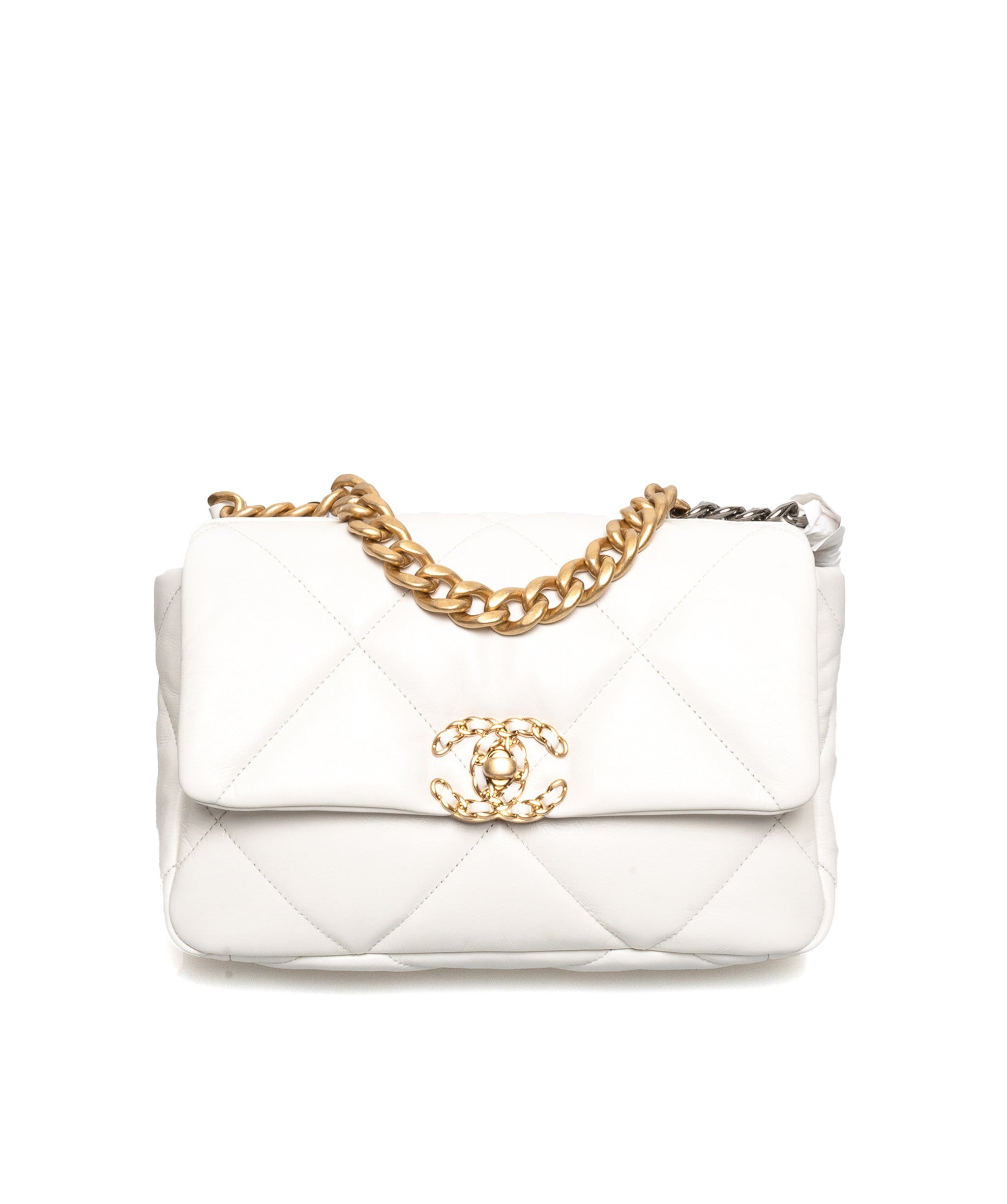 Chanel Chanel Small White Leather 19 Bag - AGL1368