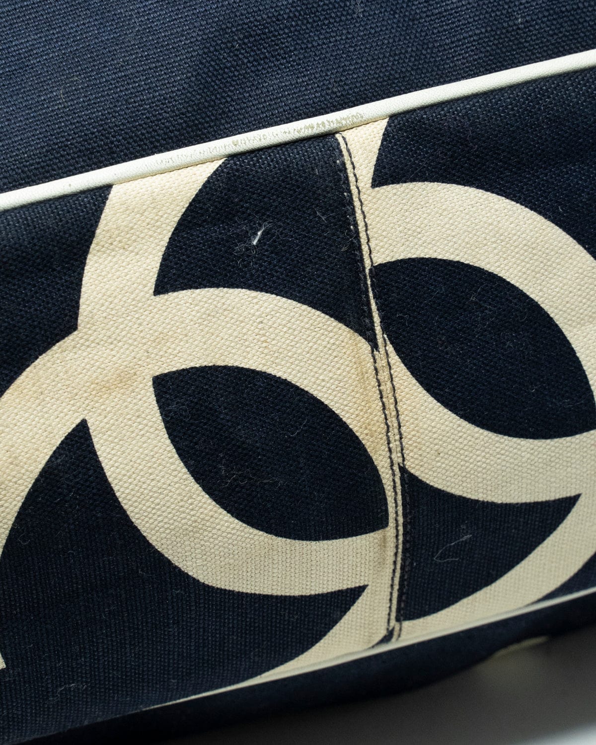 Chanel Chanel Supermodel Canvas Navy Printed CC Logo large Shoulder Bag - AWL3194