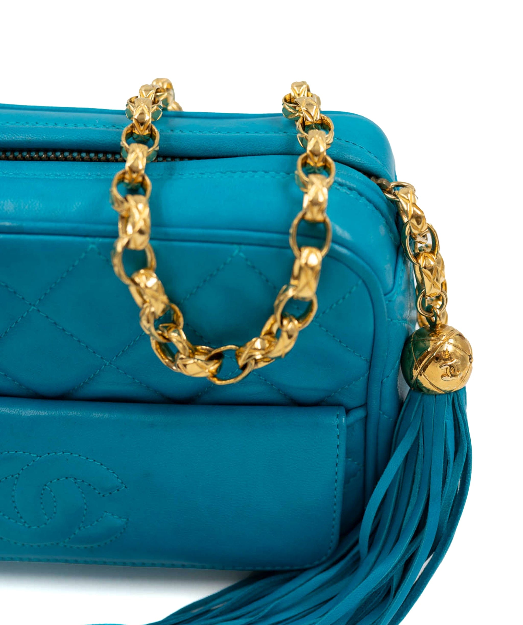 Chanel Chanel Turqouise Blue Camera bag with GHW - AWL3635