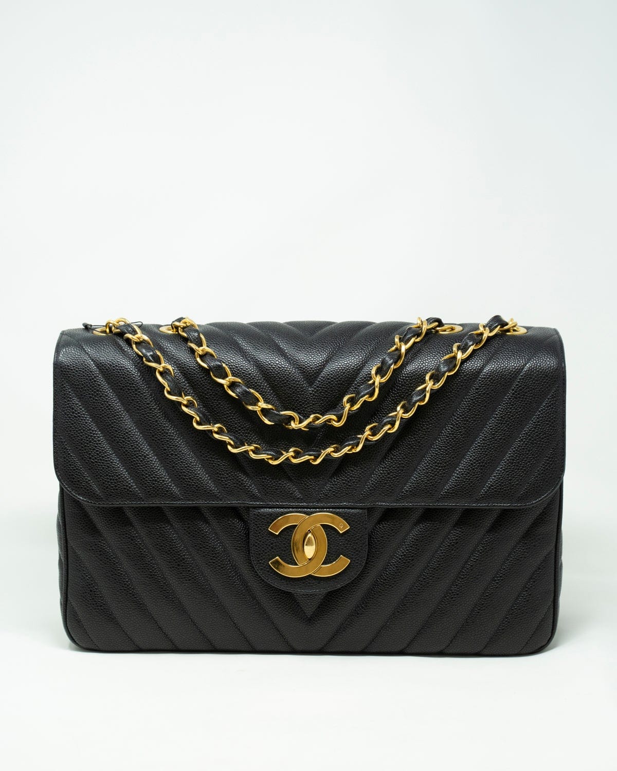 Chanel Chanel V Stitch Classic Flap Maxi Chain Shoulder Bag - ASL1948