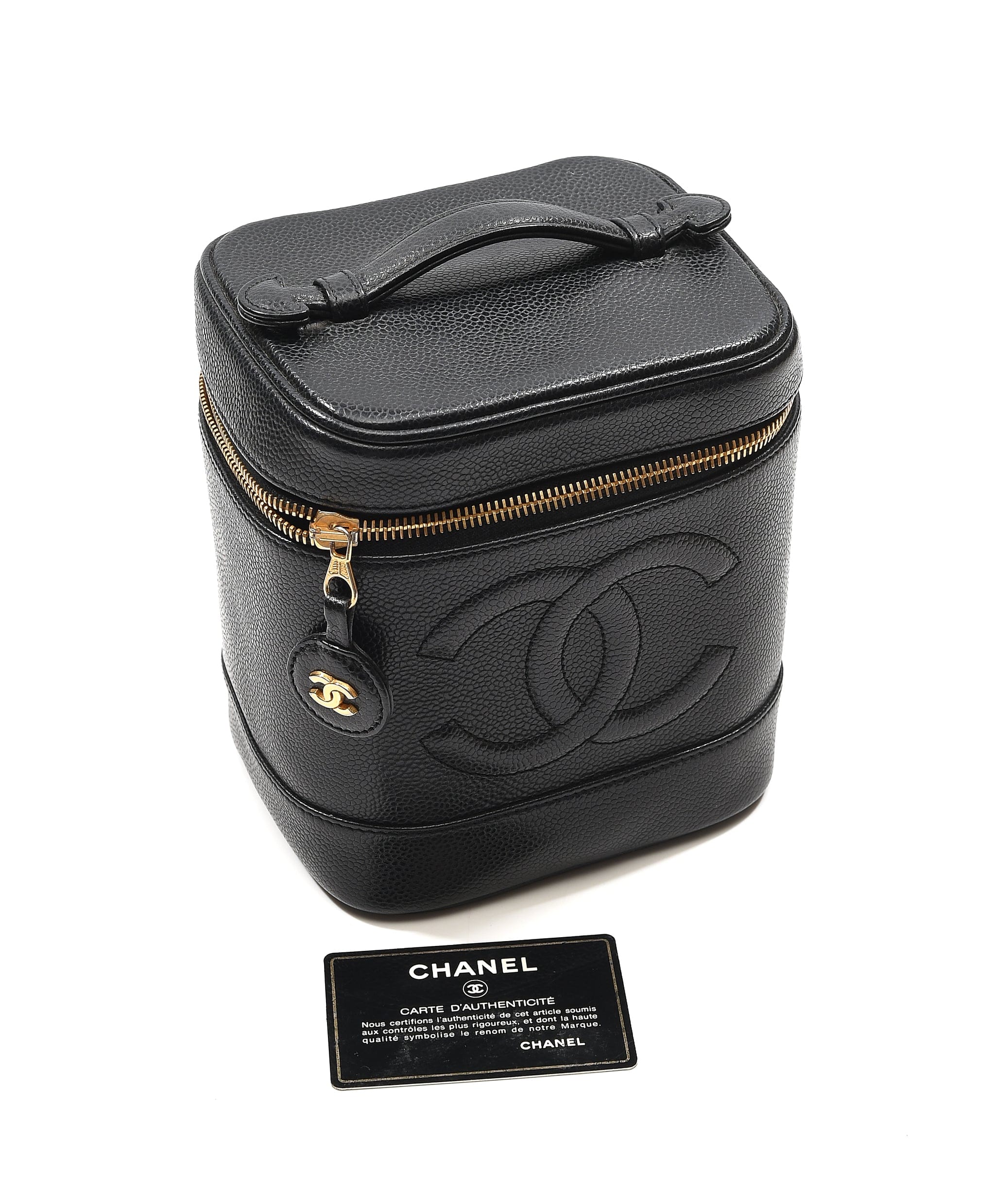 Chanel Chanel Vanity Case Black Caviar GHW SKC1004