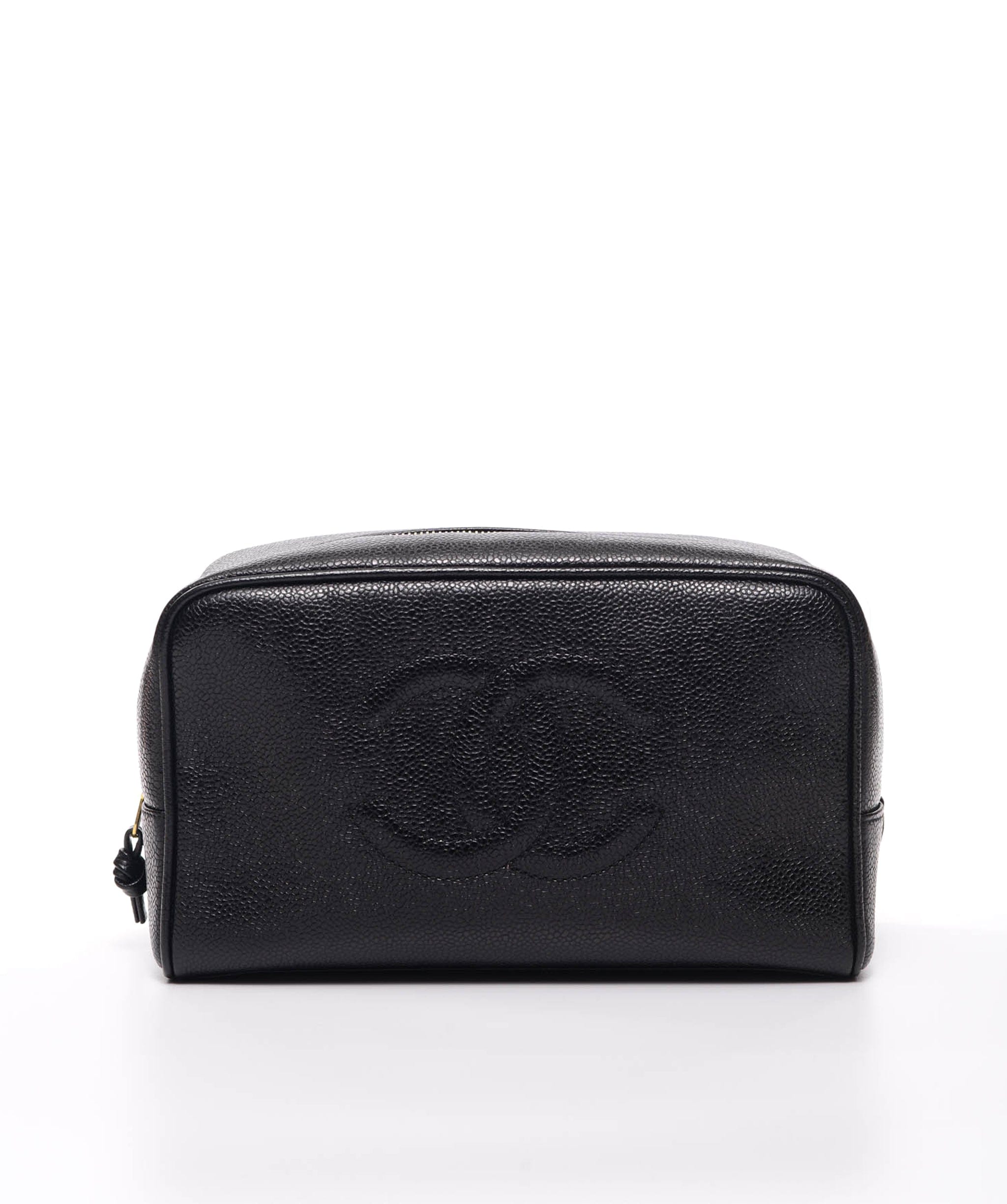 Chanel Chanel Vanity Pouch Black Caviar GHW SKL1219