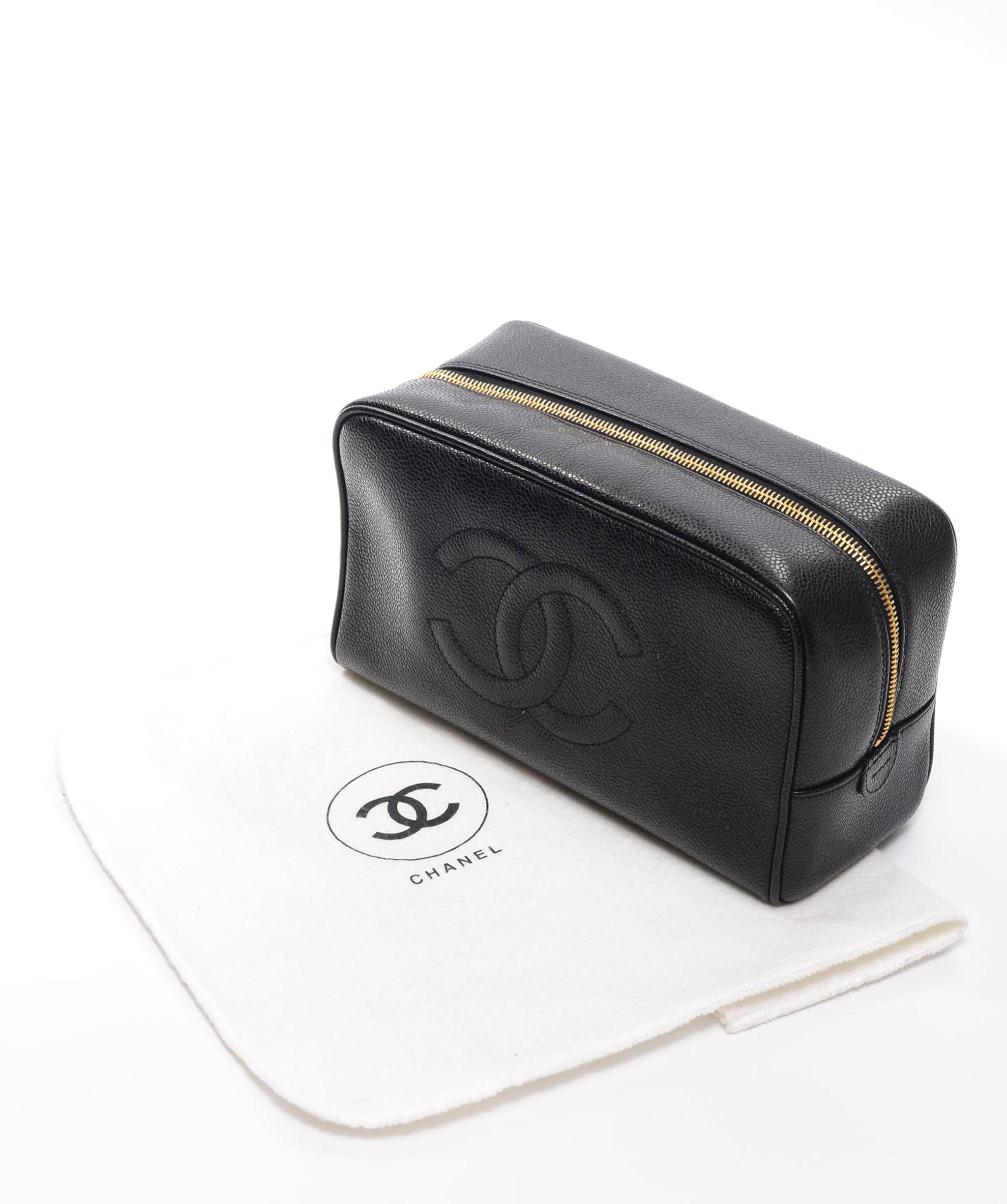 Chanel Chanel Vanity Pouch Black Caviar GHW SKL1219