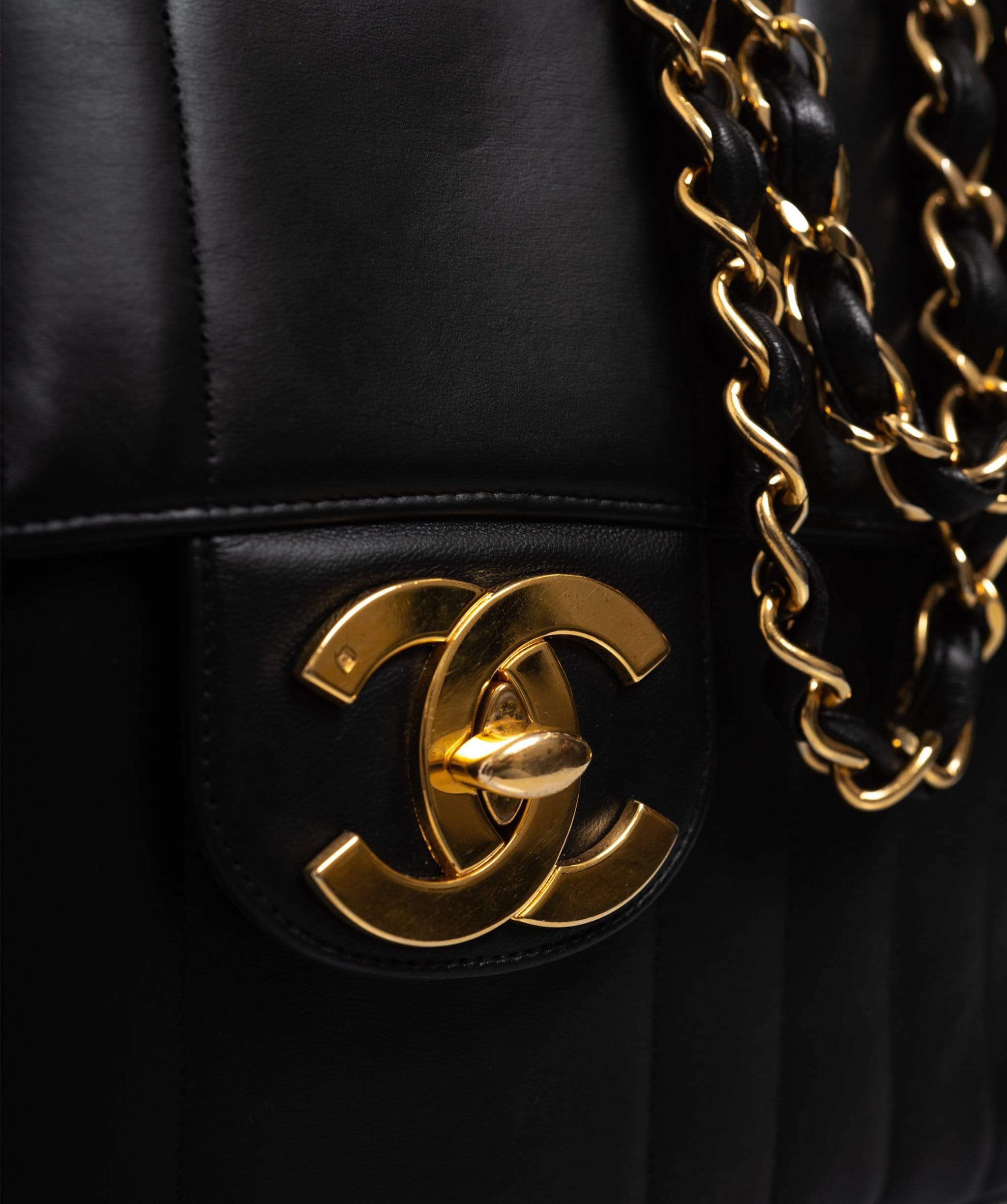 Chanel Chanel Vertical Madmoiselle Jumbo Single Flap Bag - ADL1391