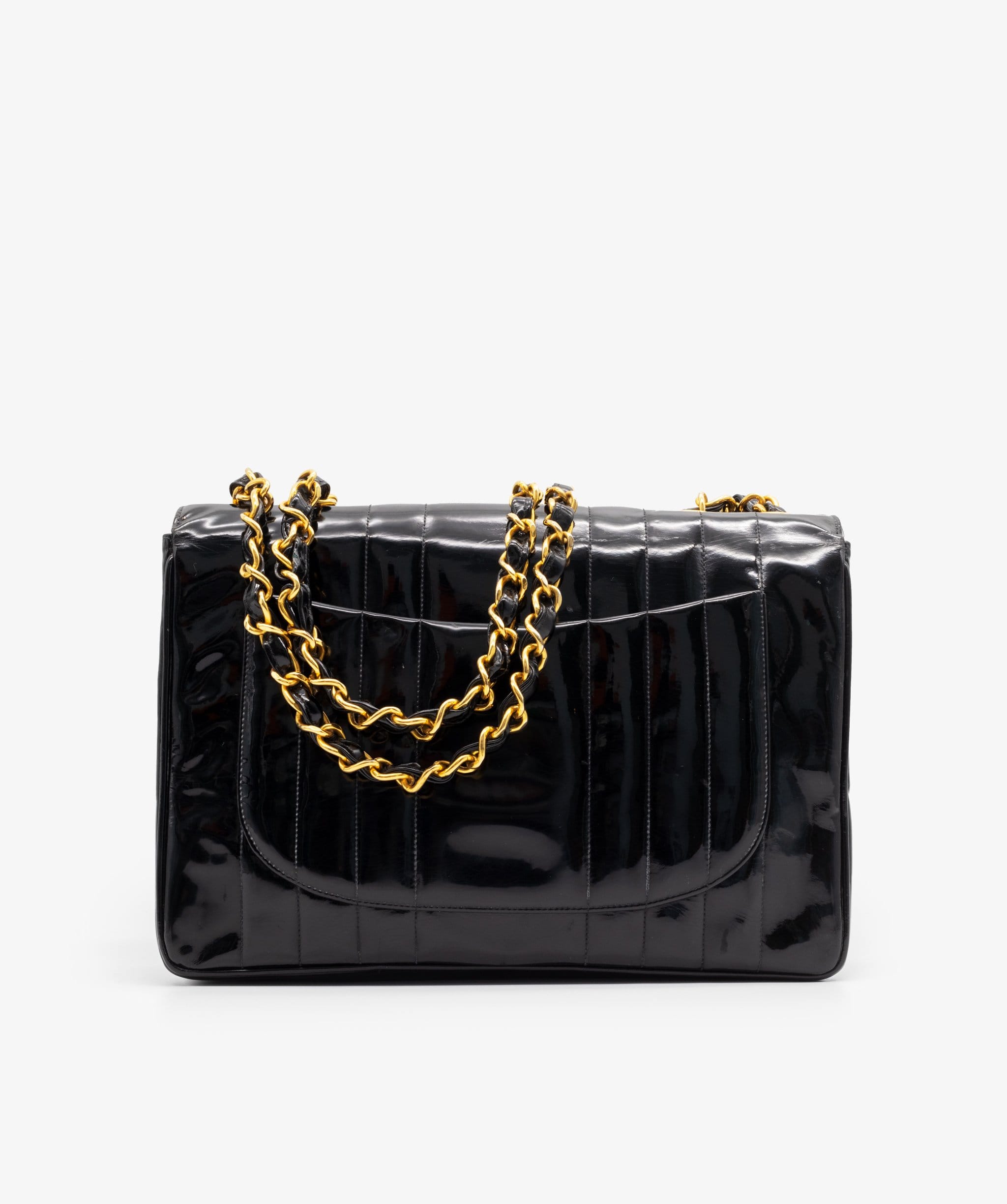 Chanel Chanel Vertical Stitch Patent Flap Bag - AWL1532