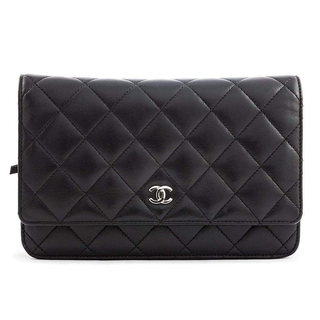 Chanel Chanel Wallet On Chain Black Lambskin shw - ASL1720