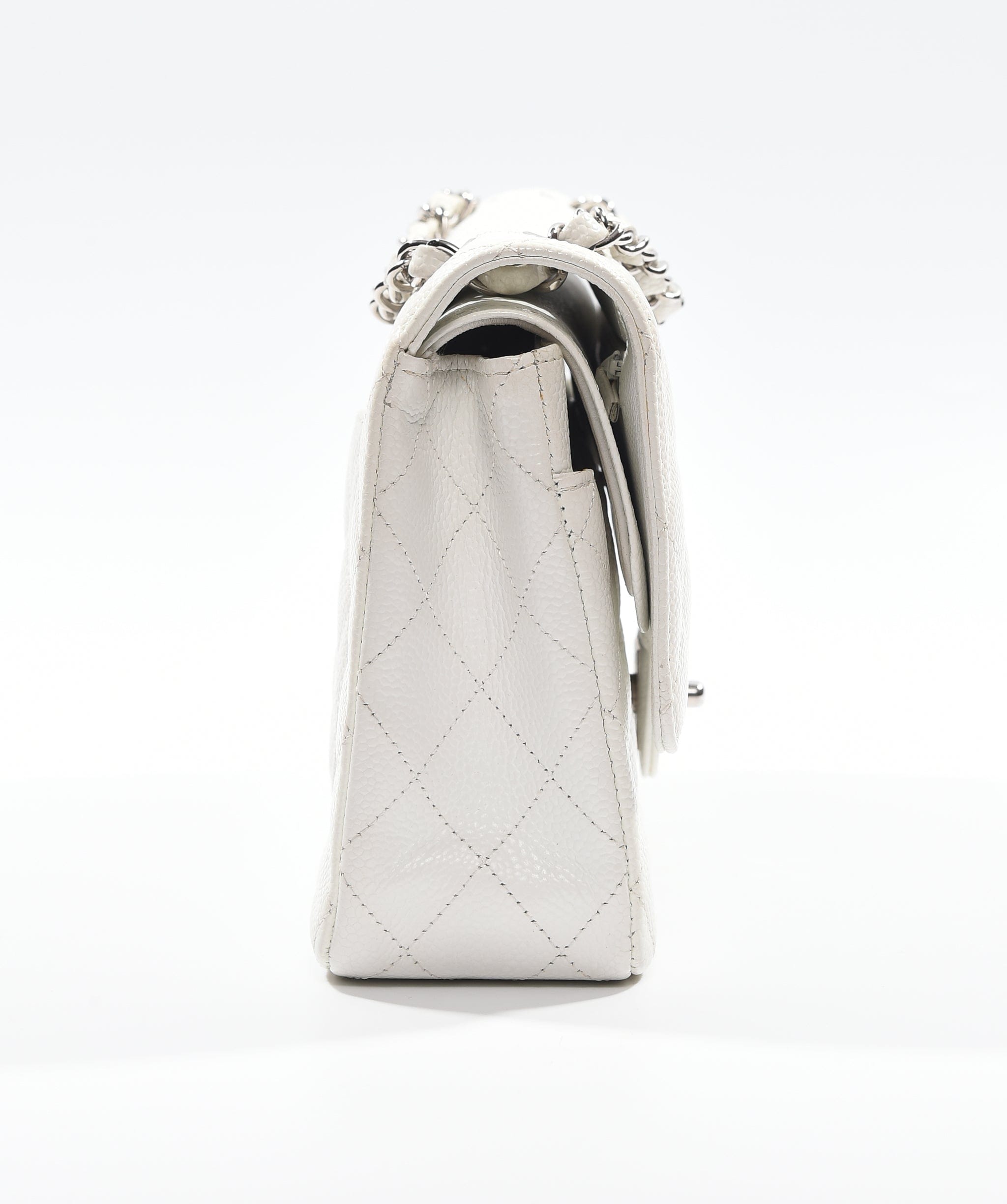 Chanel Chanel white caviar medium classic flap ASL3318