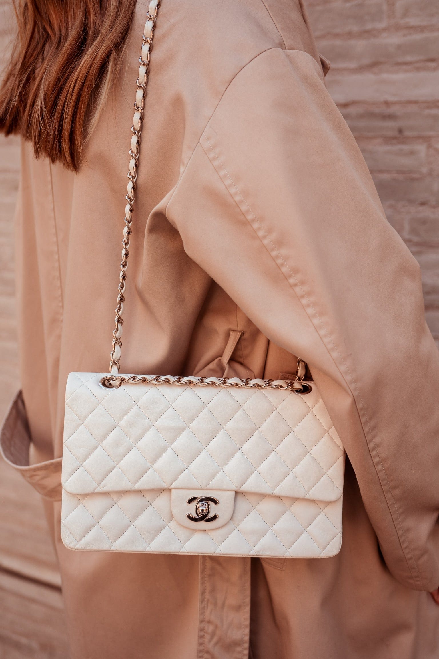 Chanel Chanel White Medium Classic Flap 10" with SHW - AWL2556