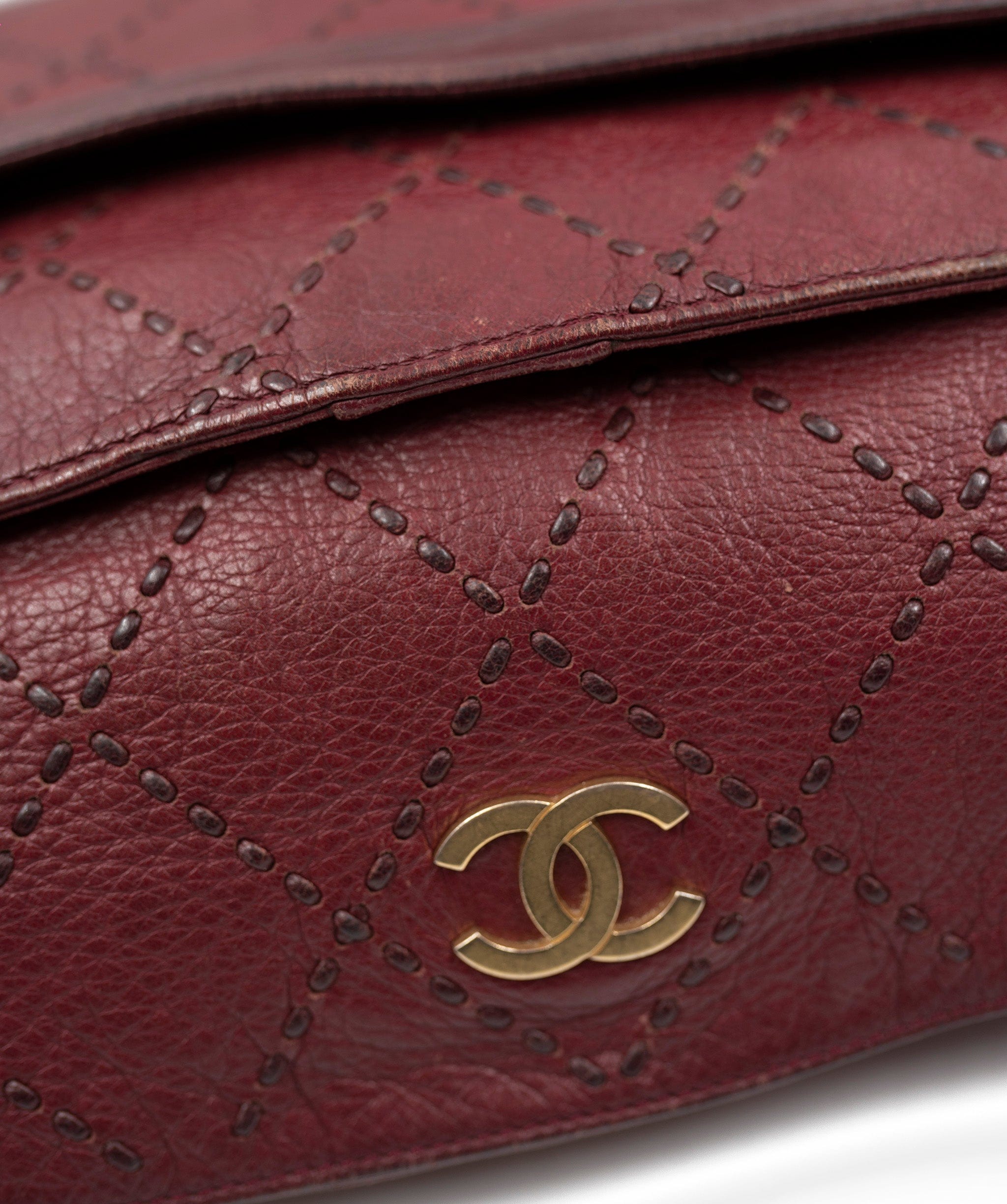 Chanel Chanel Wild stitch burgundy tote bag  ADL2083