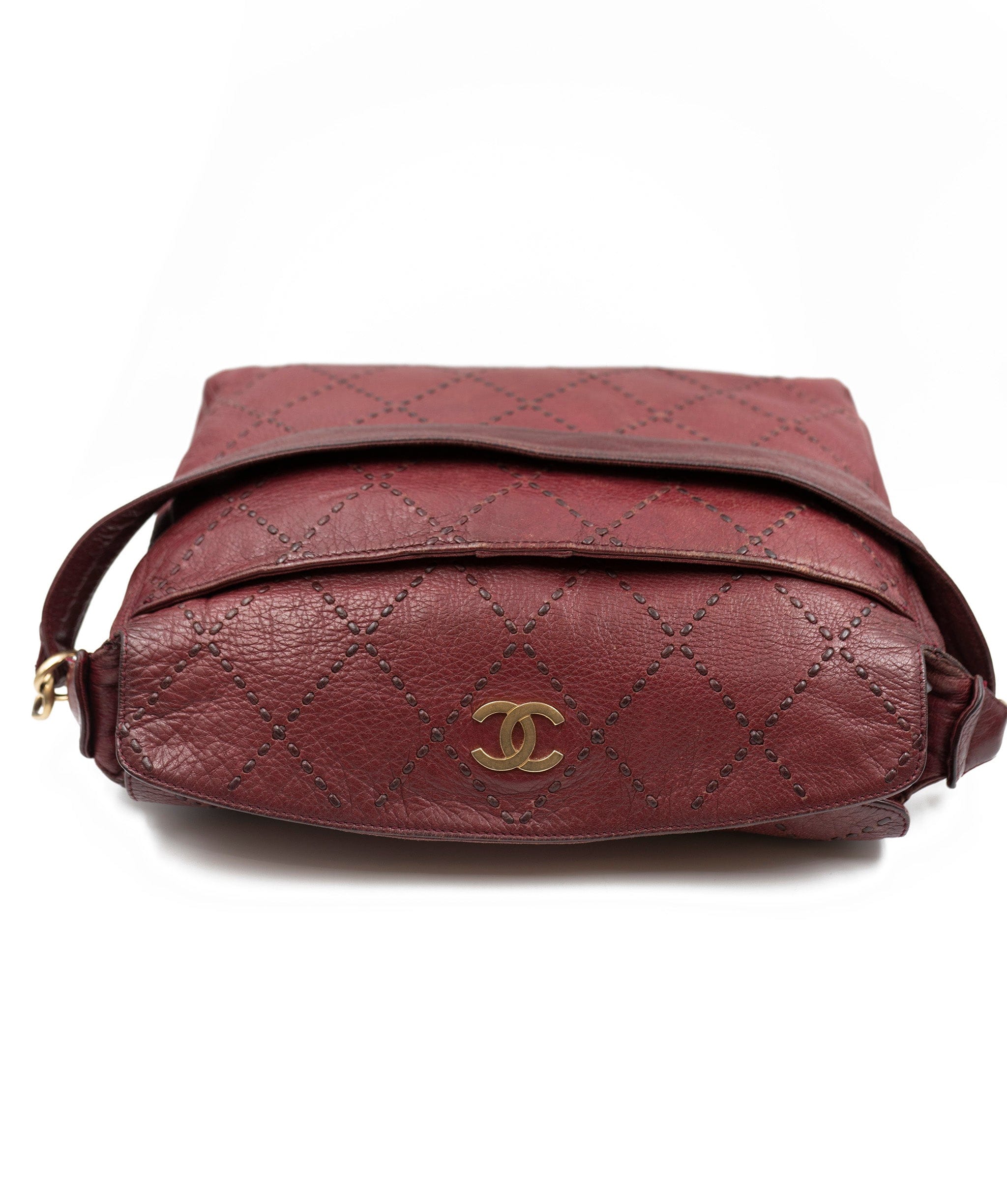 Chanel Chanel Wild stitch burgundy tote bag  ADL2083