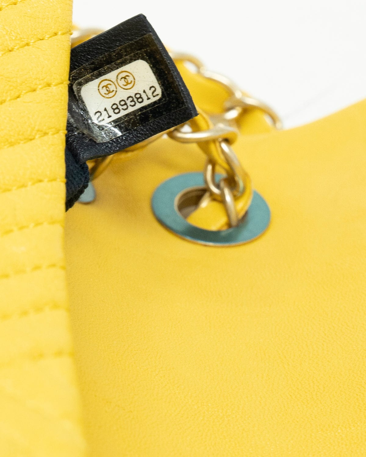 Chanel Chanel Yellow Chevron Leather Classic Flap Bag GHW - AGL1551