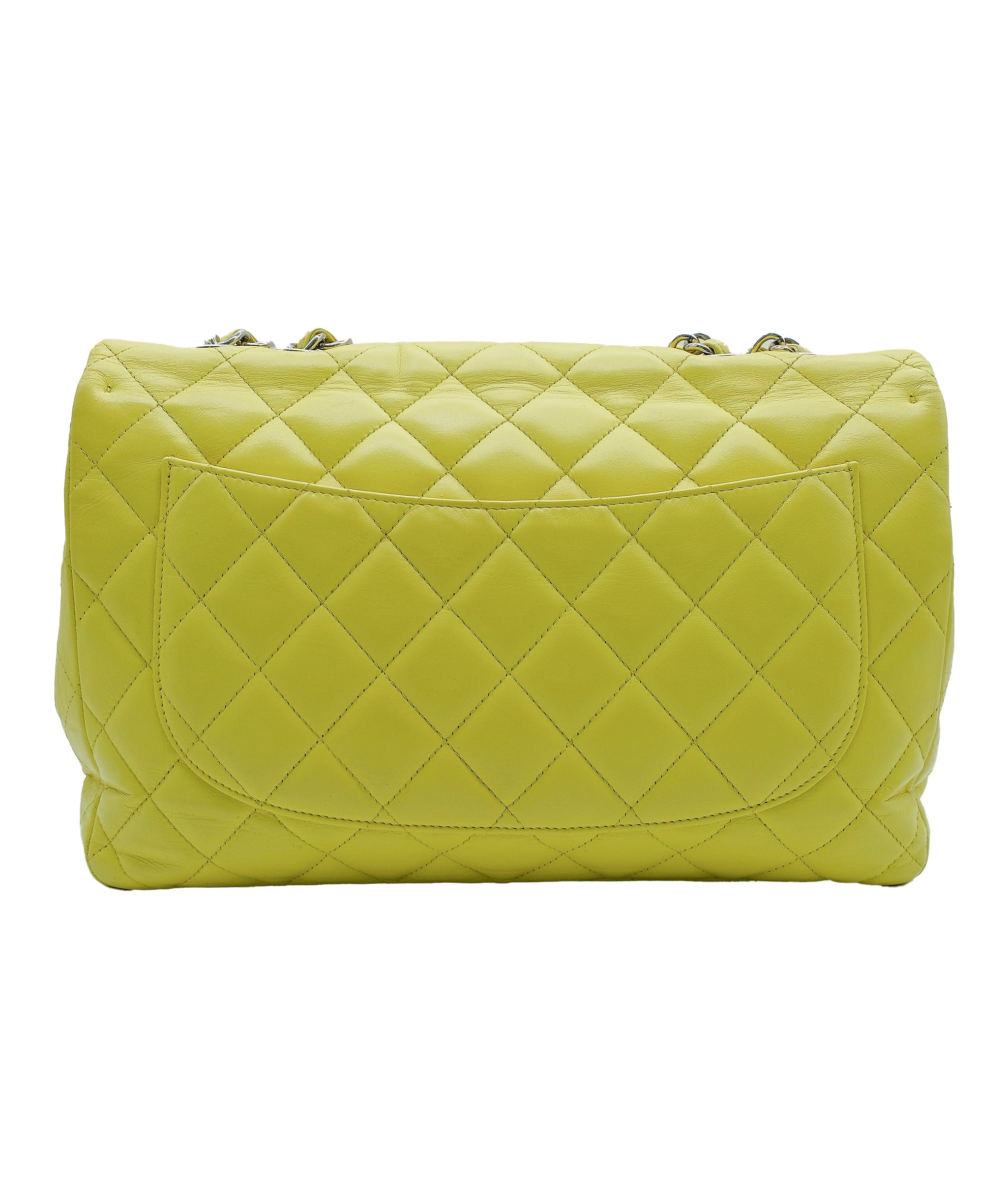 Chanel Chanel Yellow Jumbo Classic Flap Bag REC1252