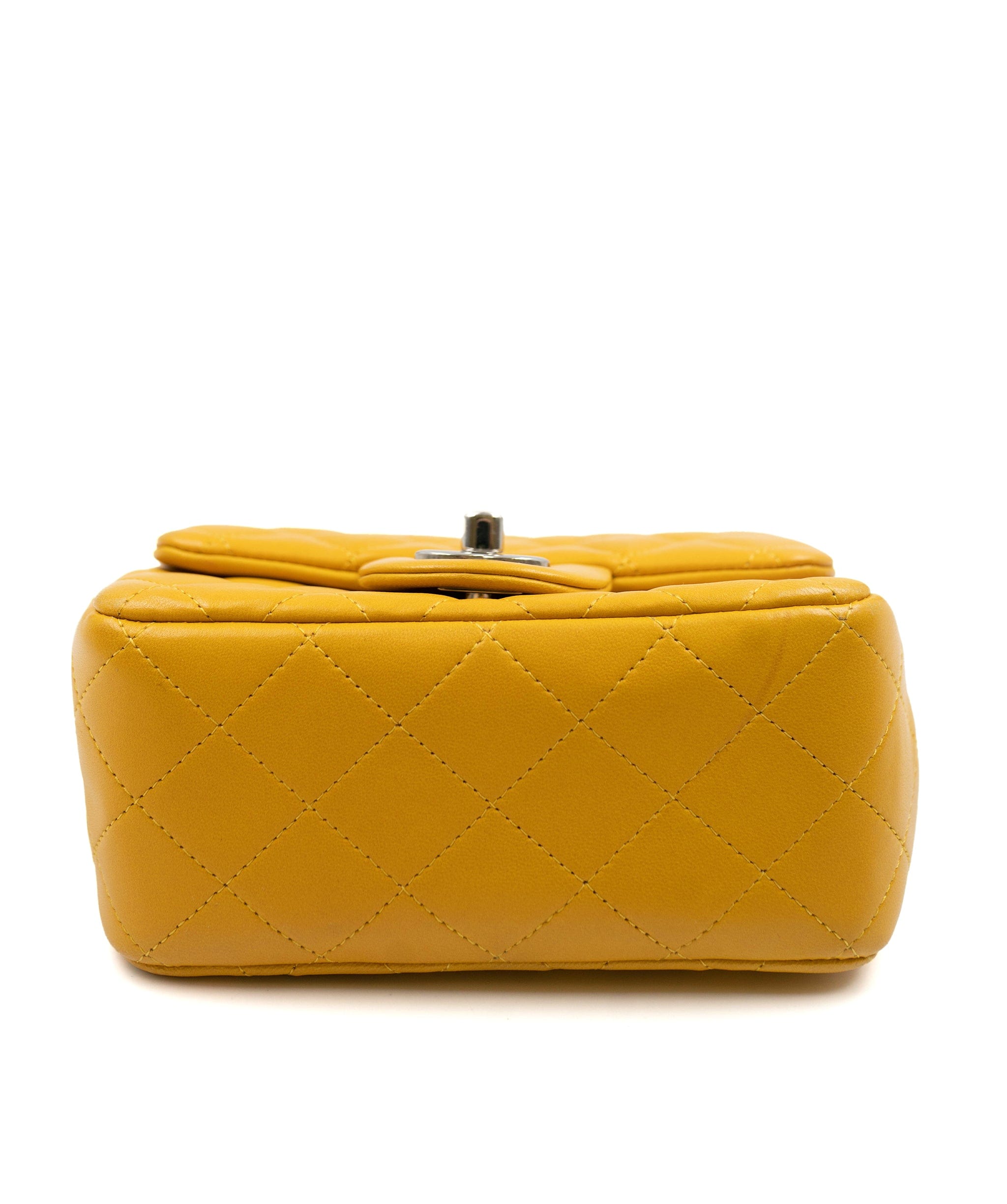 Chanel Chanel yellow lambskin mini ASL4324