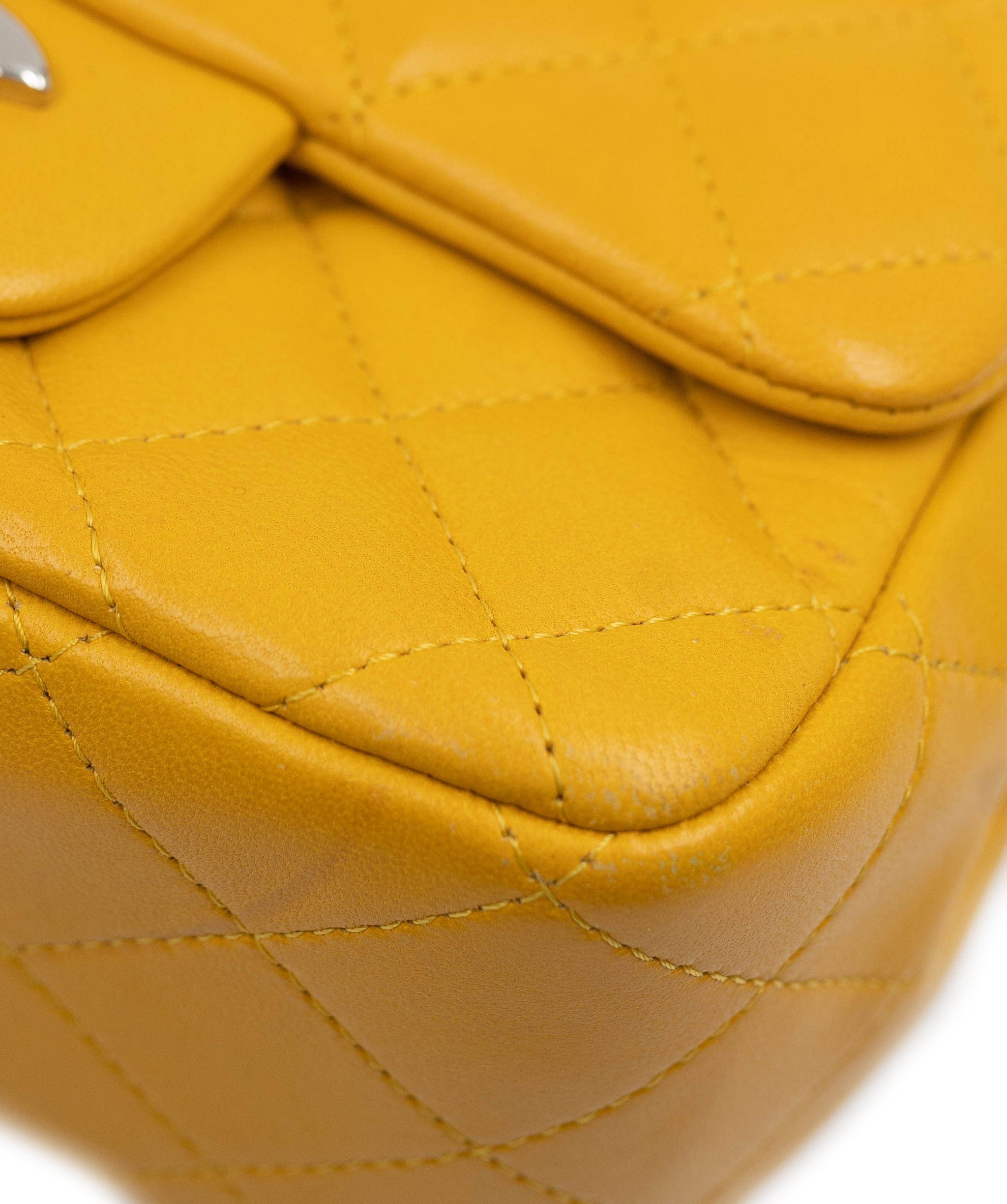 Chanel Chanel yellow lambskin mini ASL4324