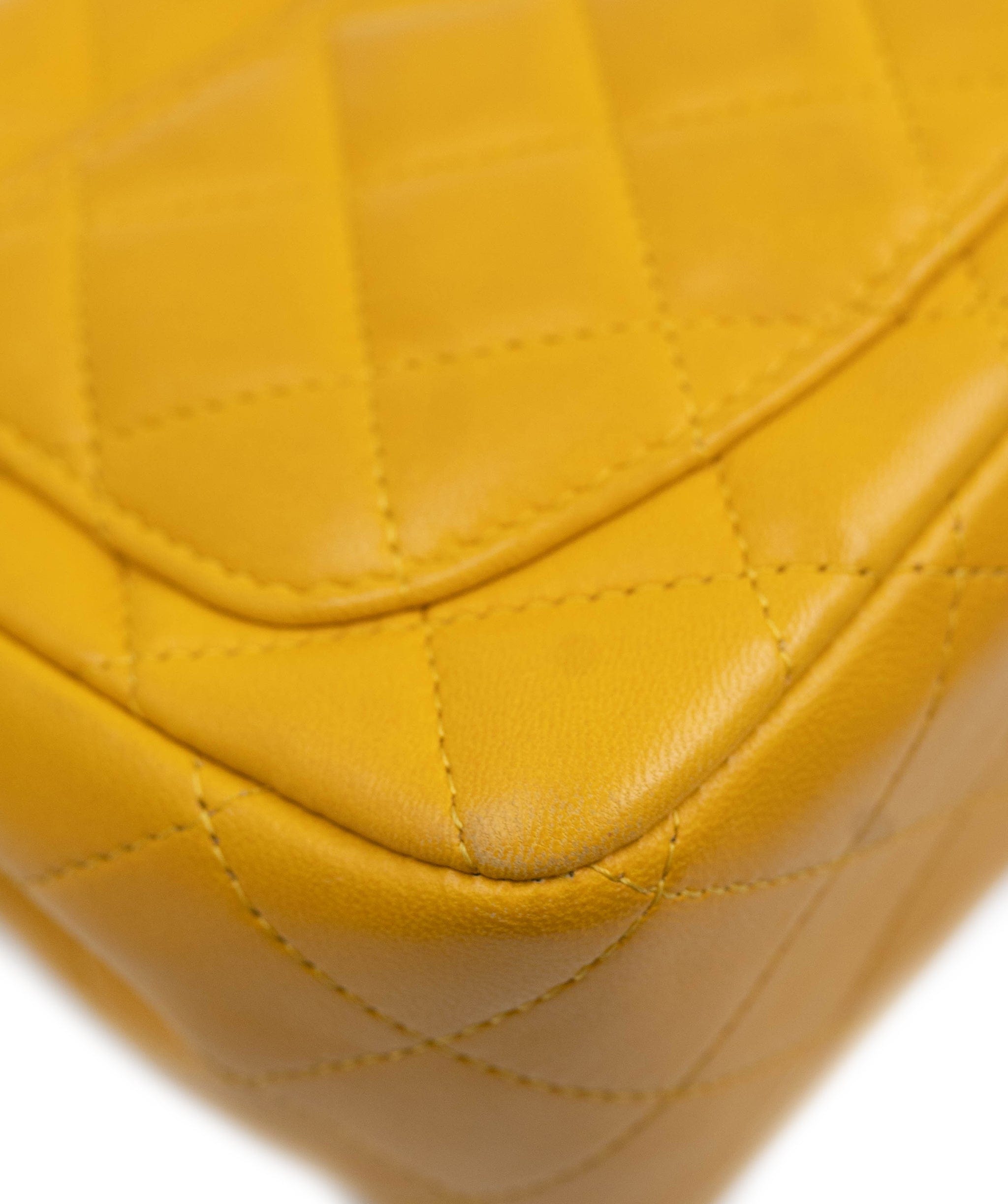 Chanel Chanel yellow lambskin mini ASL4324