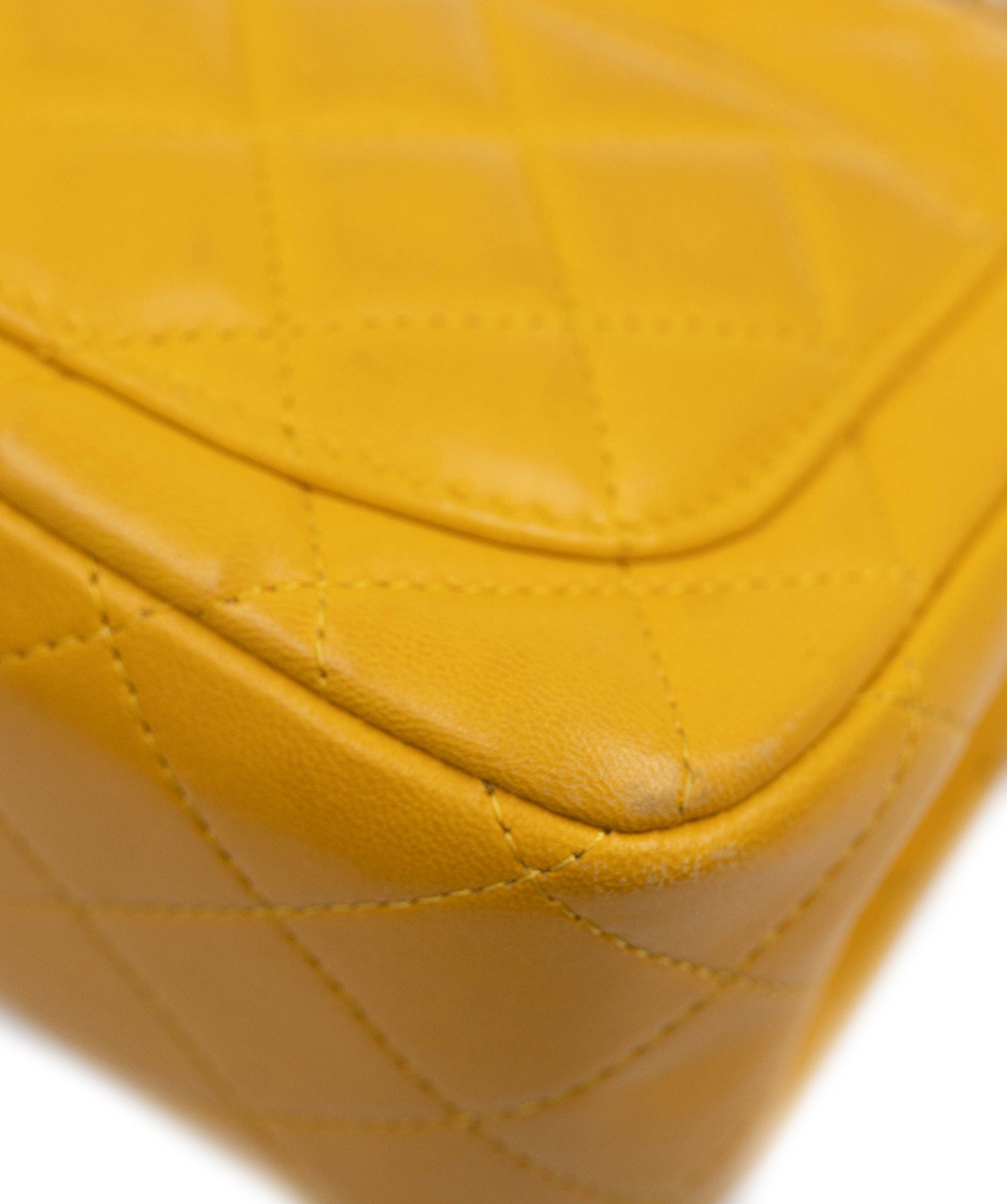 Chanel Chanel yellow lambskin mini ASL4324