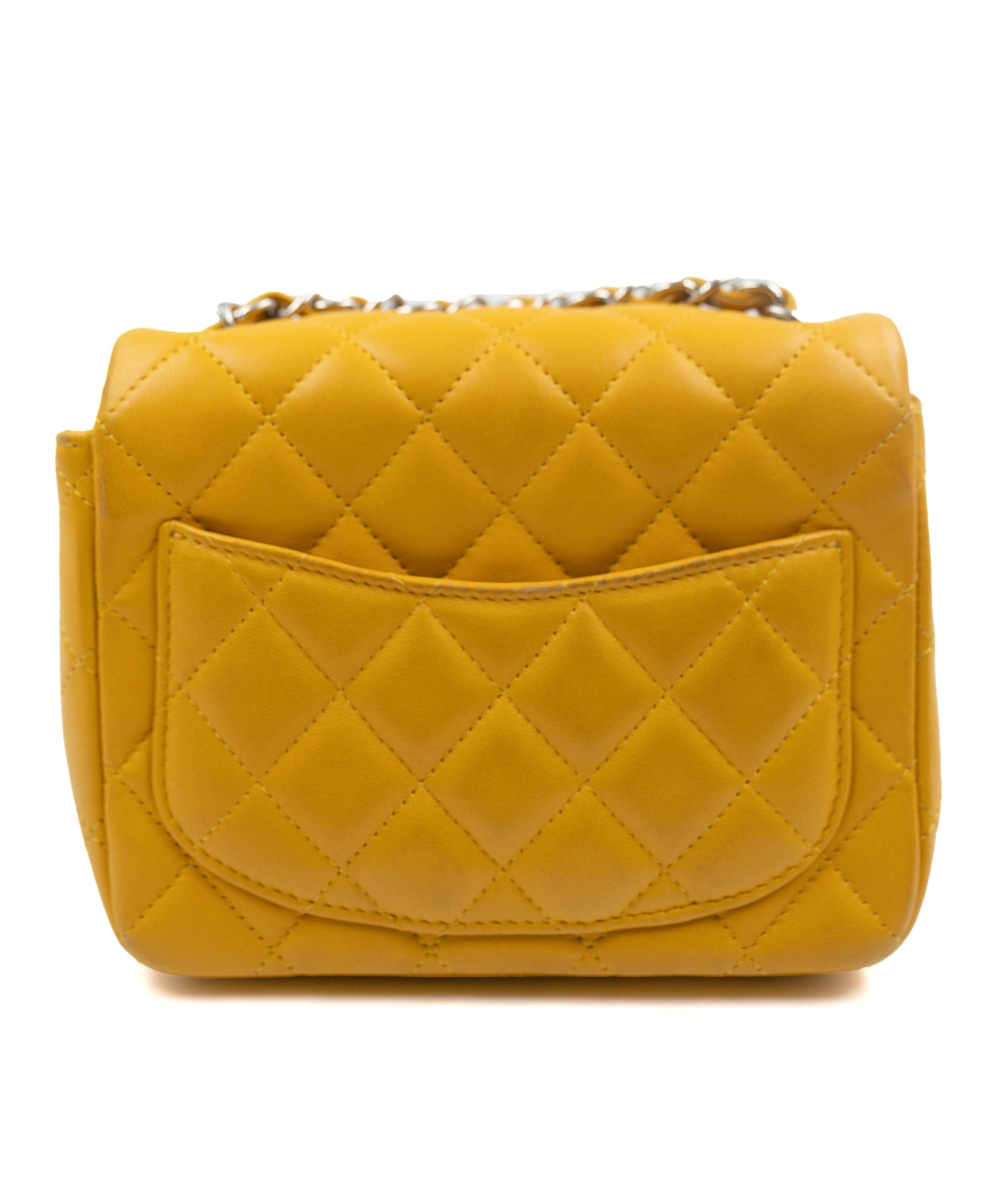 Chanel Chanel yellow lambskin mini ASL4324