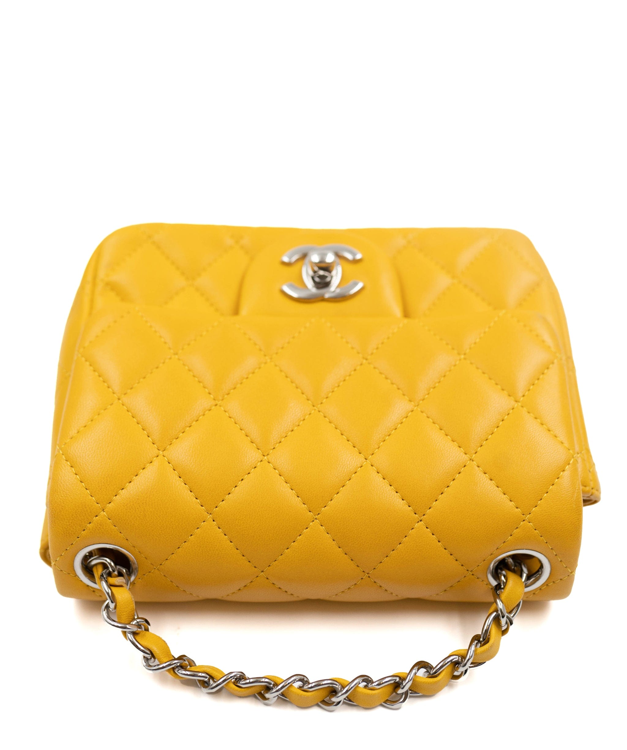 Chanel Chanel yellow lambskin mini ASL4324