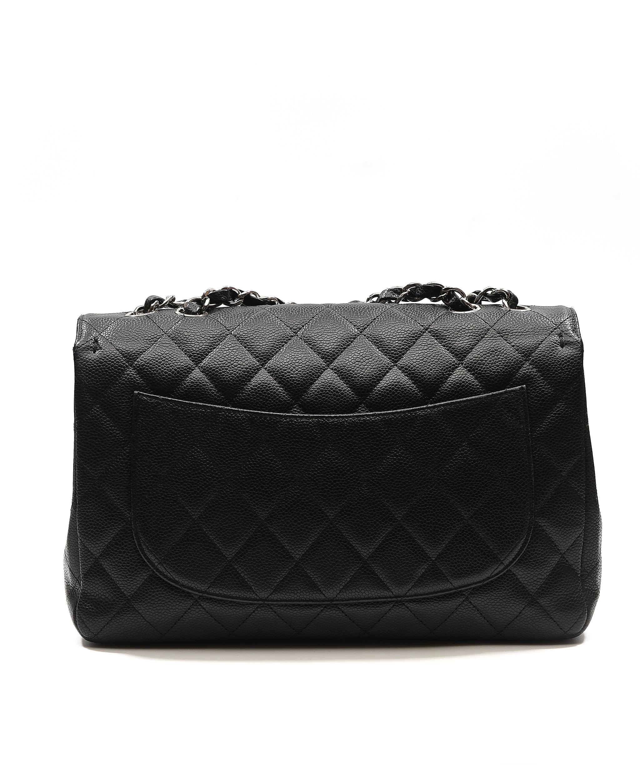 Chanel Preloved Chanel Jumbo Black Caviar SHW SKC1009