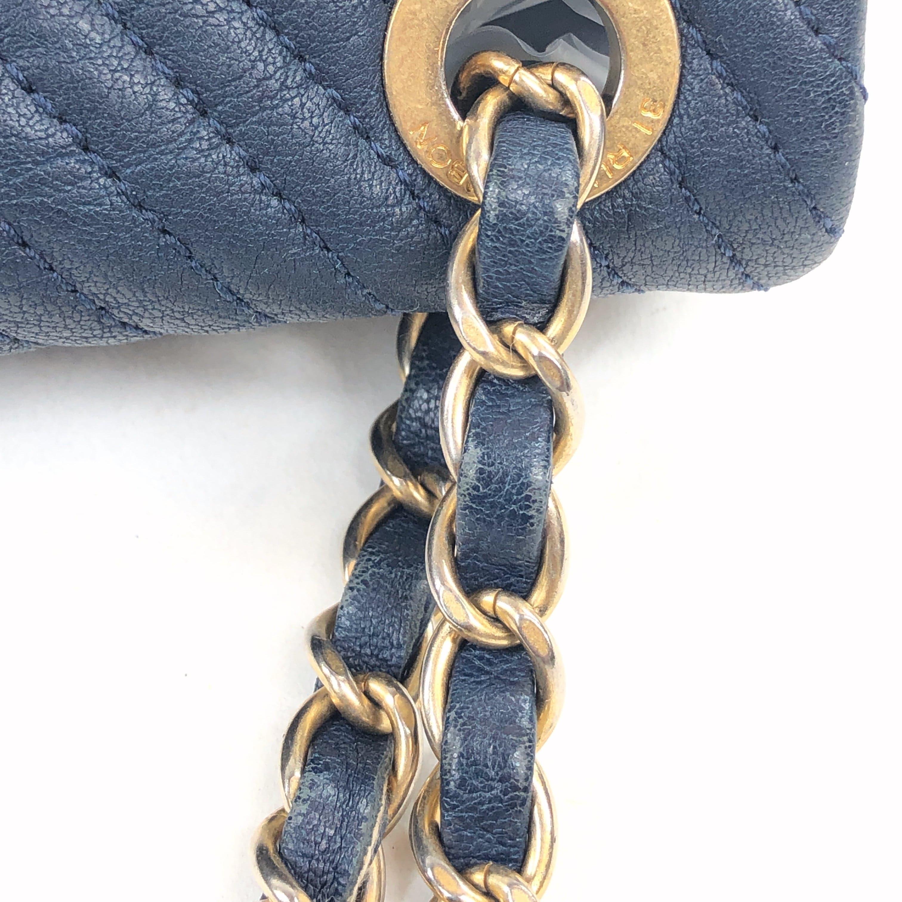 Chanel V-Stitch Chain Shoulder Bag Blue S / W 3972353