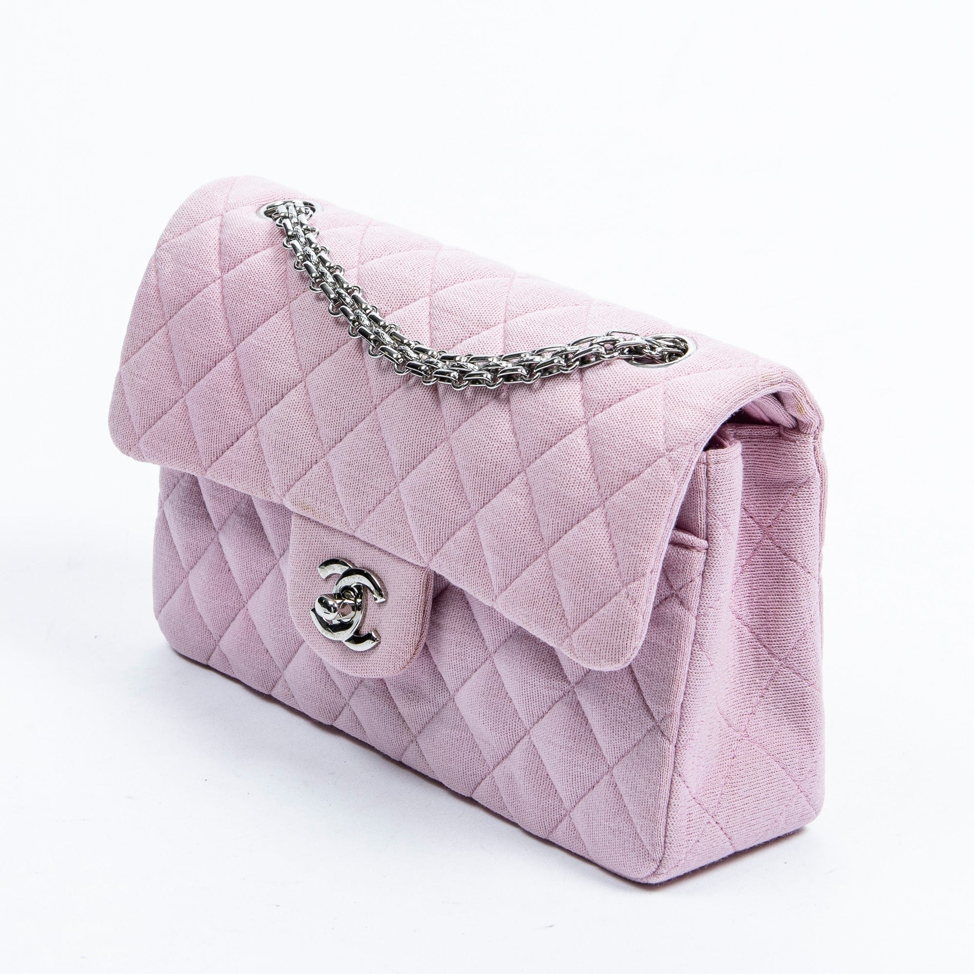 Chanel Chanel Pink Jersey Reissue Chain Small Double Flap AAT8883