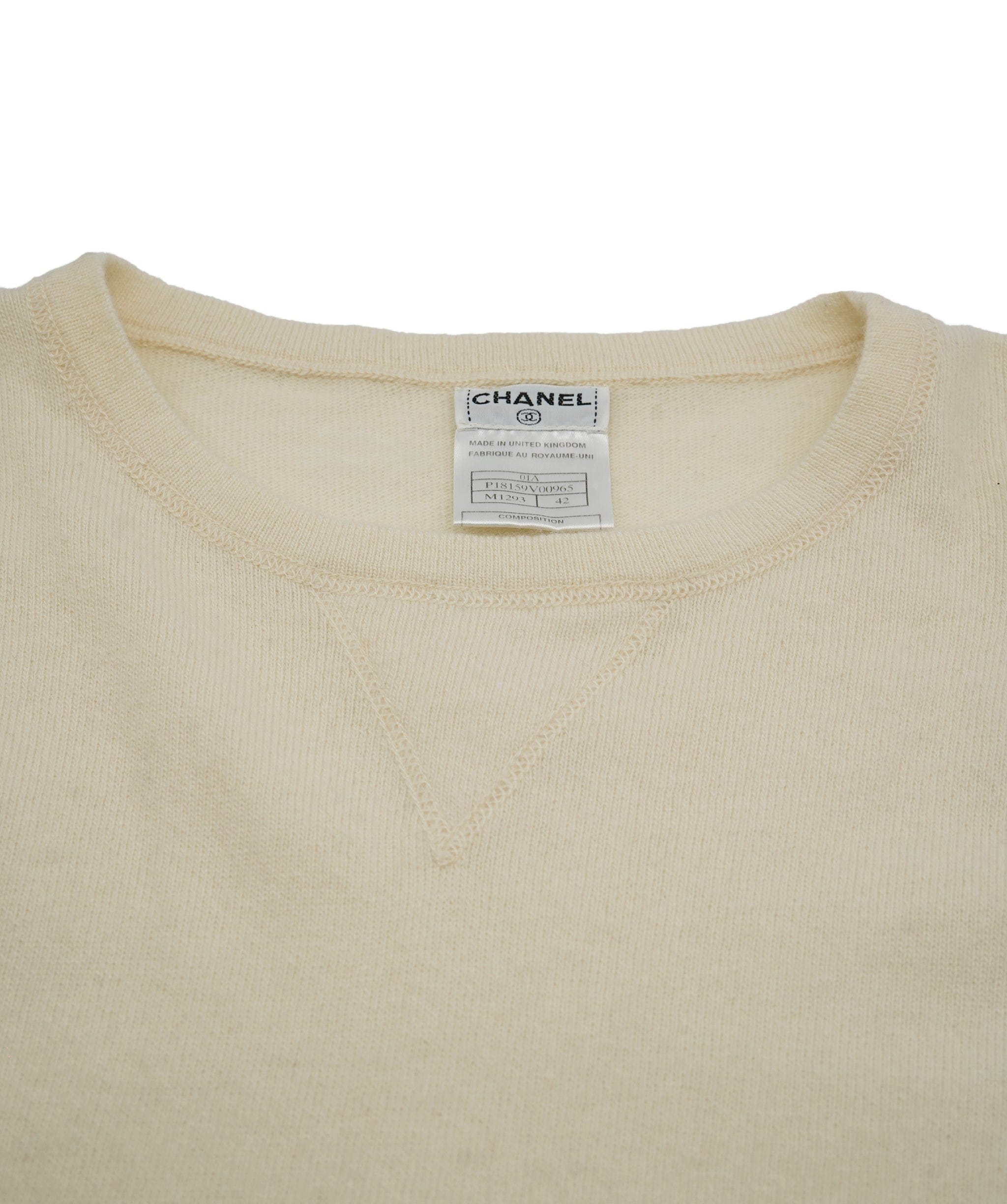 Chanel Chanel 01A Cashmere Sweater White ASL6400