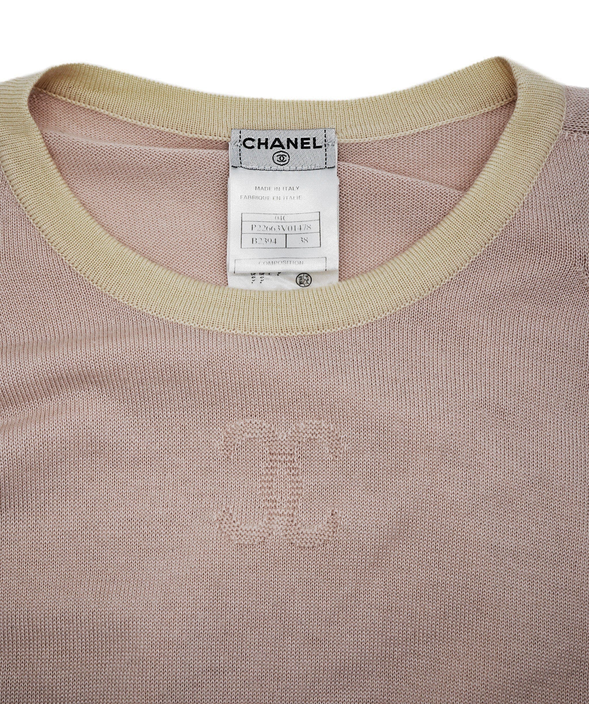 Chanel Chanel 04C CC Sweater Pink Cream ASL6955