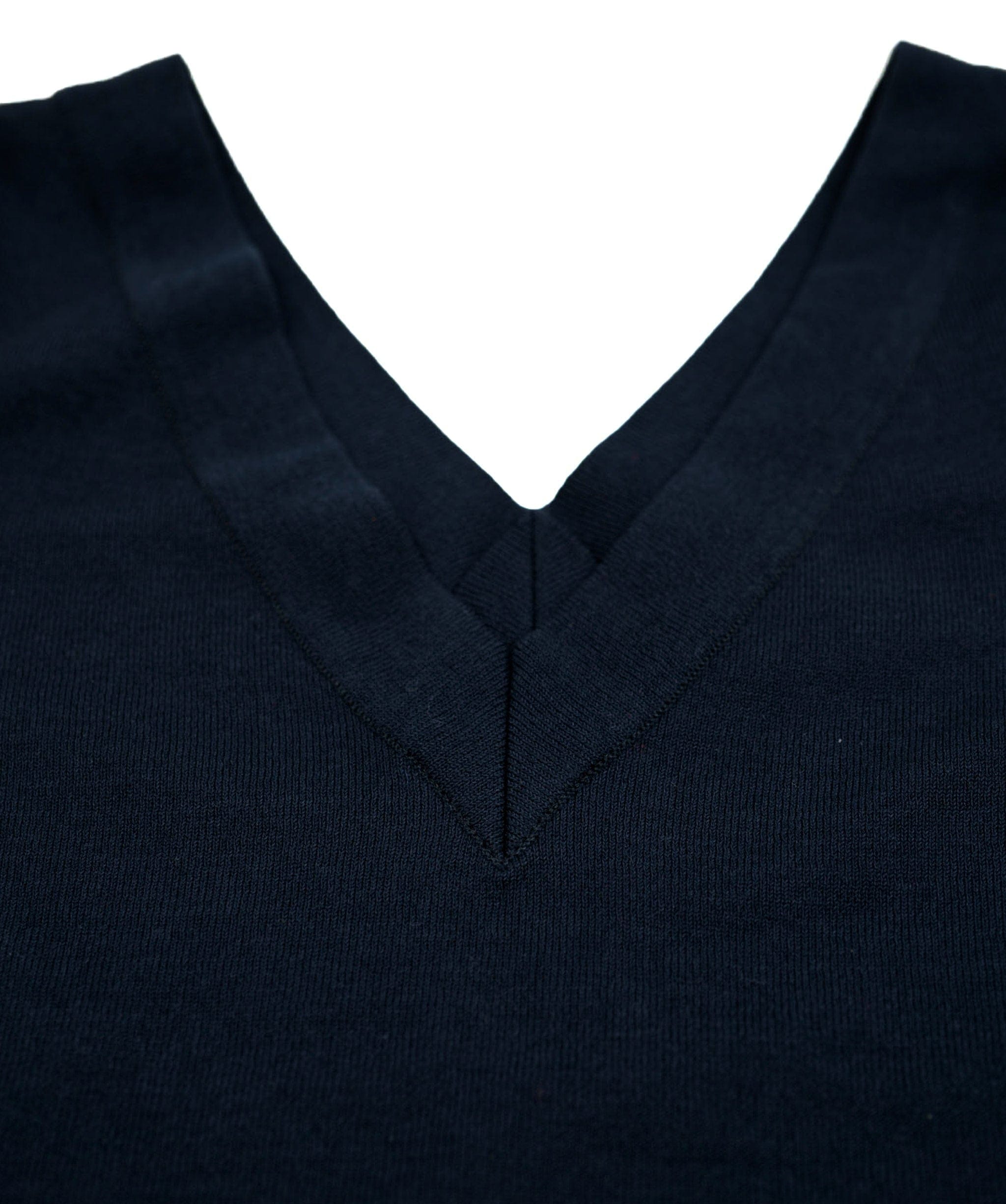 Chanel Chanel 05P V-neck Top Navy ASL4481