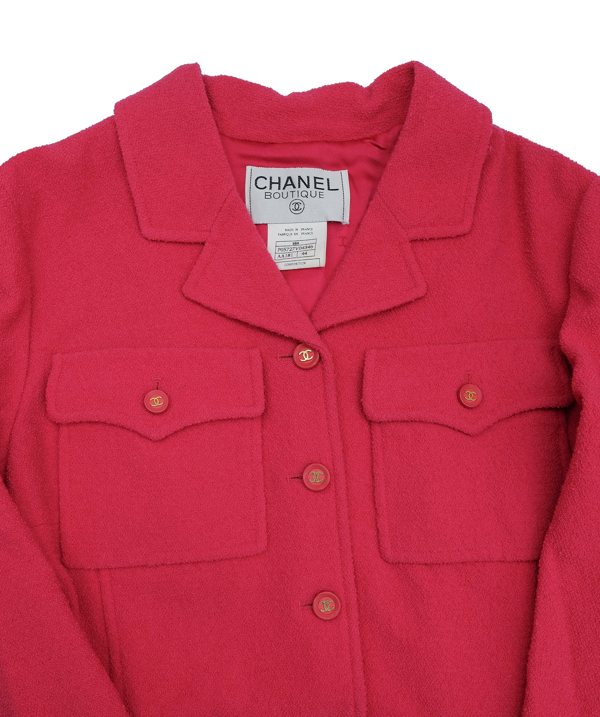 Chanel Chanel 95A Blazer Jacket Pink Pocket ASL7480