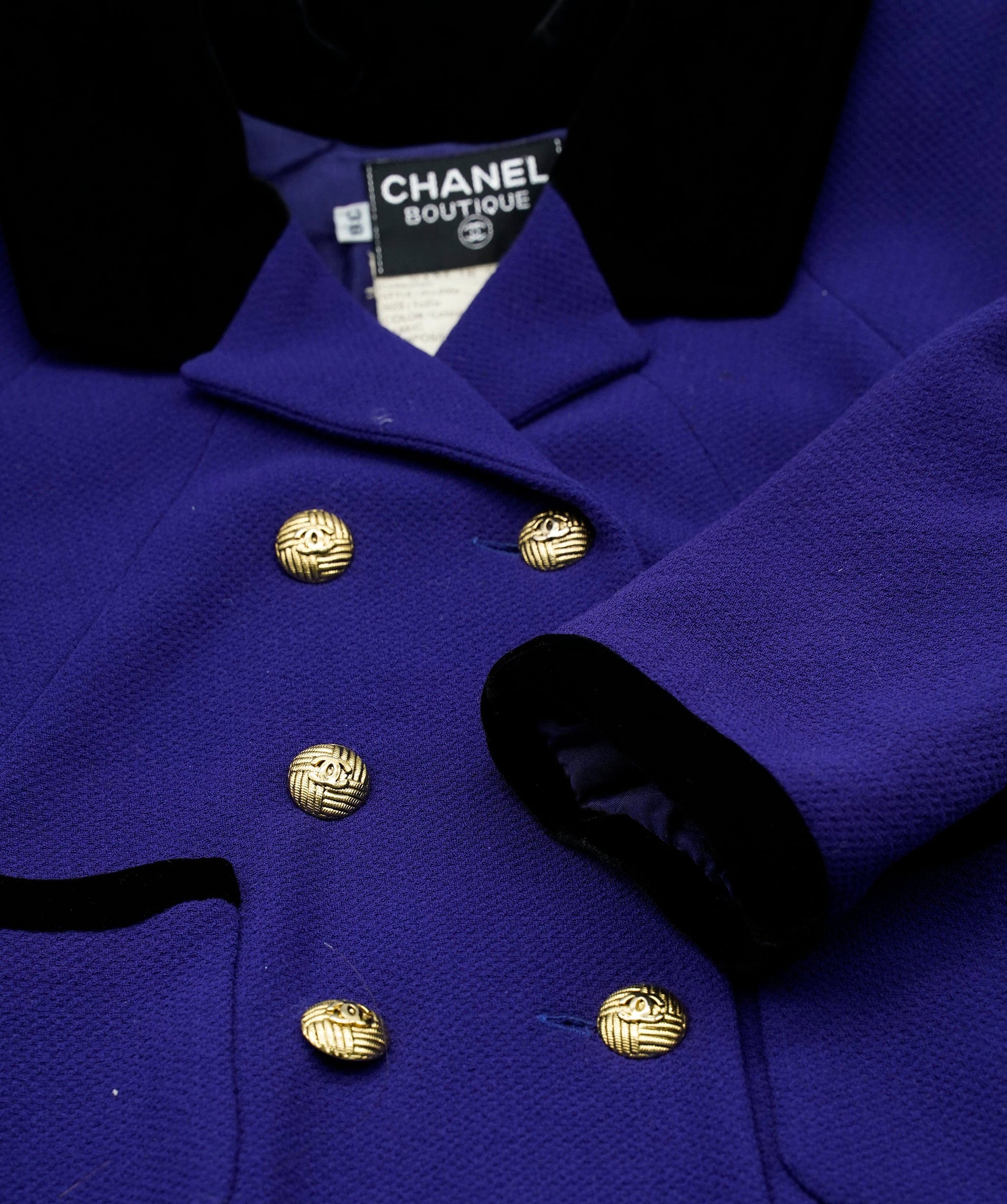 Chanel Chanel 95A Blazer Jacket Purple ASL2373