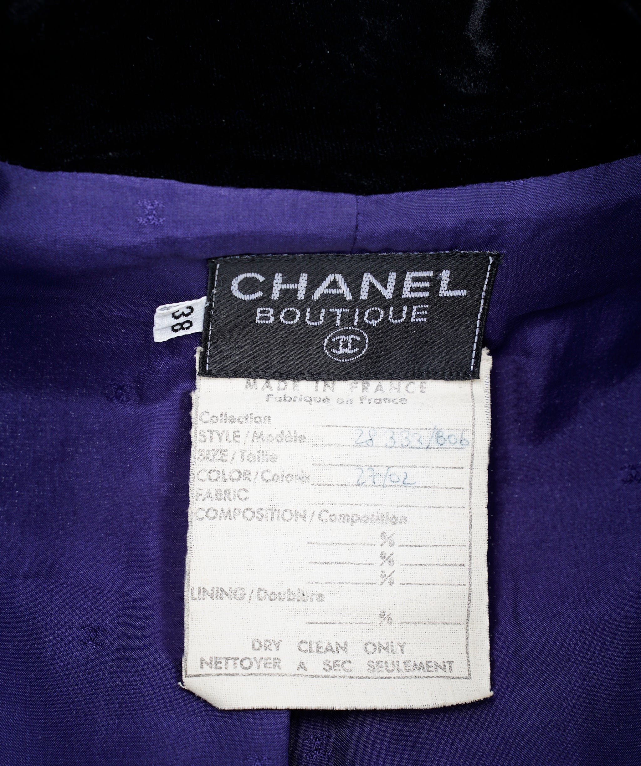 Chanel Chanel 95A Blazer Jacket Purple ASL2373