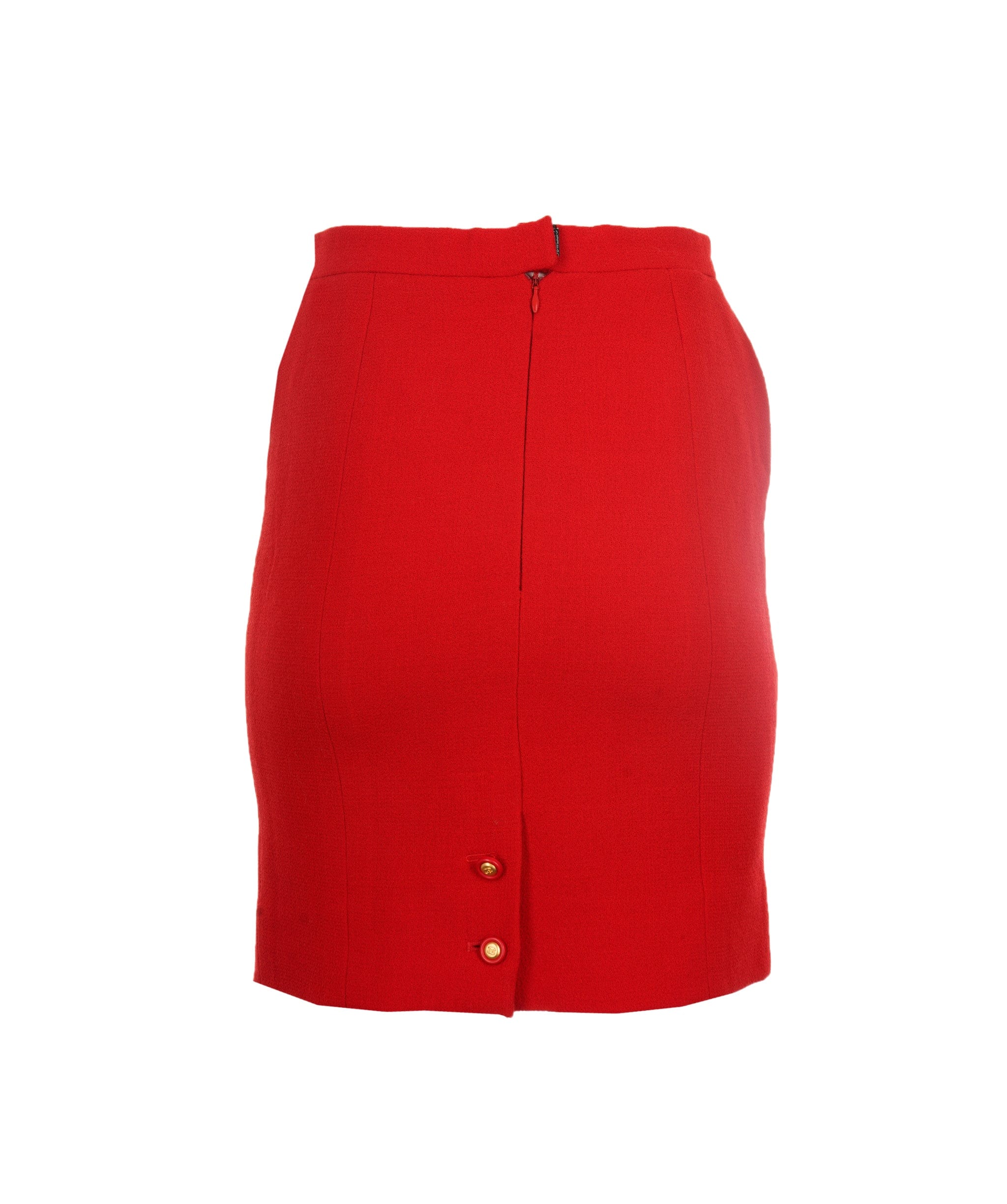 Chanel Chanel 96A Red Skirt Suit ASL4637