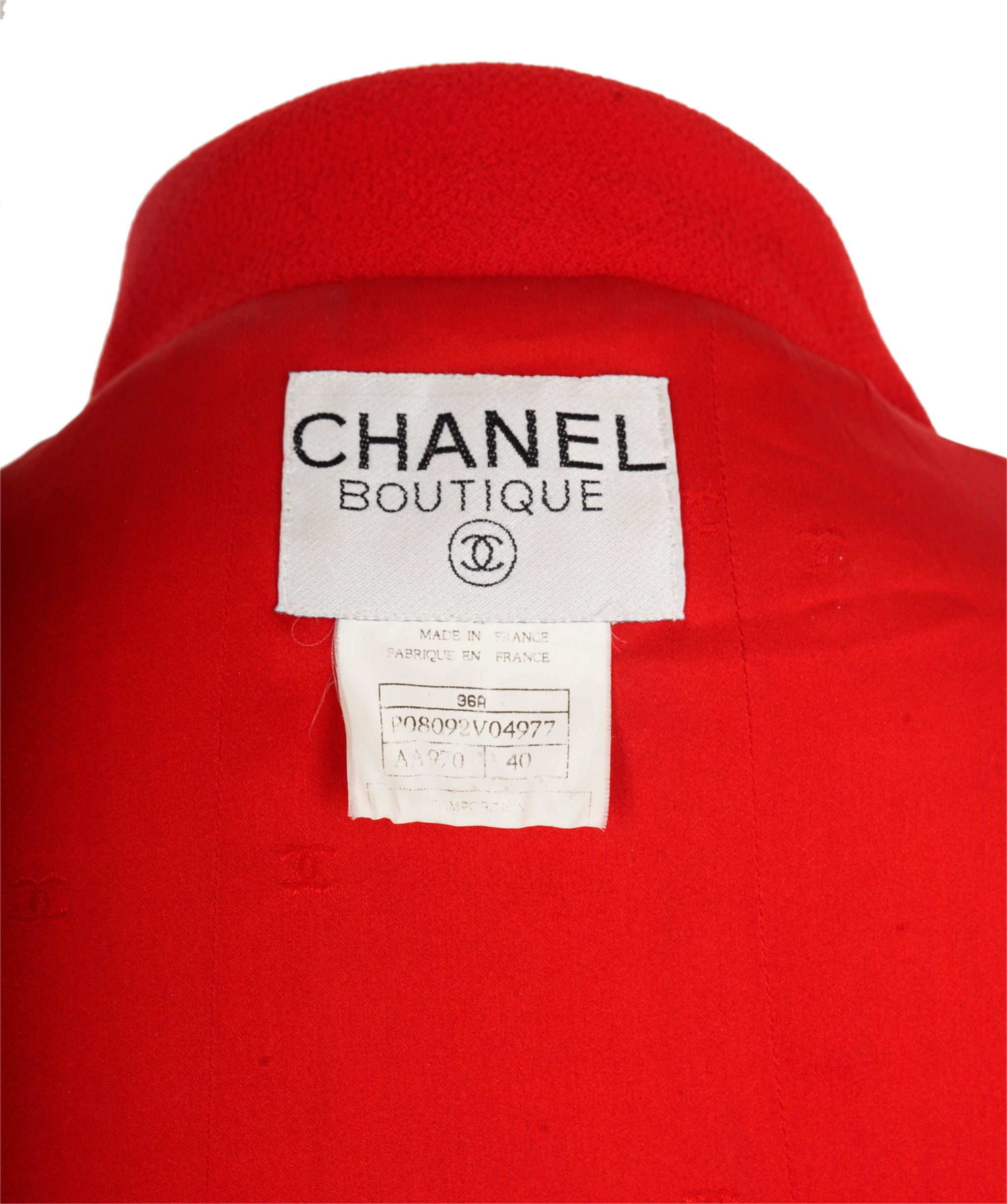 Chanel Chanel 96A Red Skirt Suit ASL4637