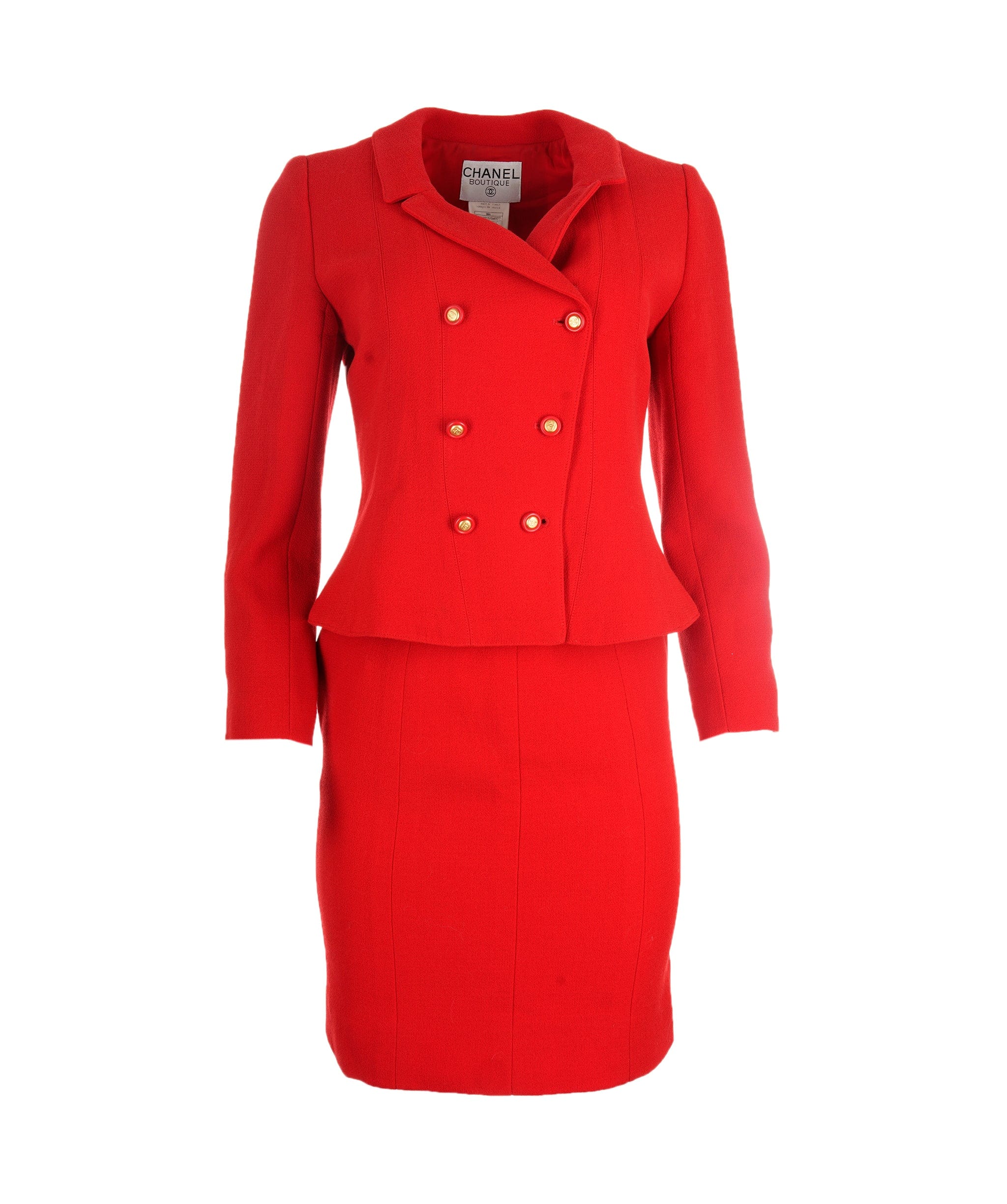 Chanel Chanel 96A Red Skirt Suit ASL4637