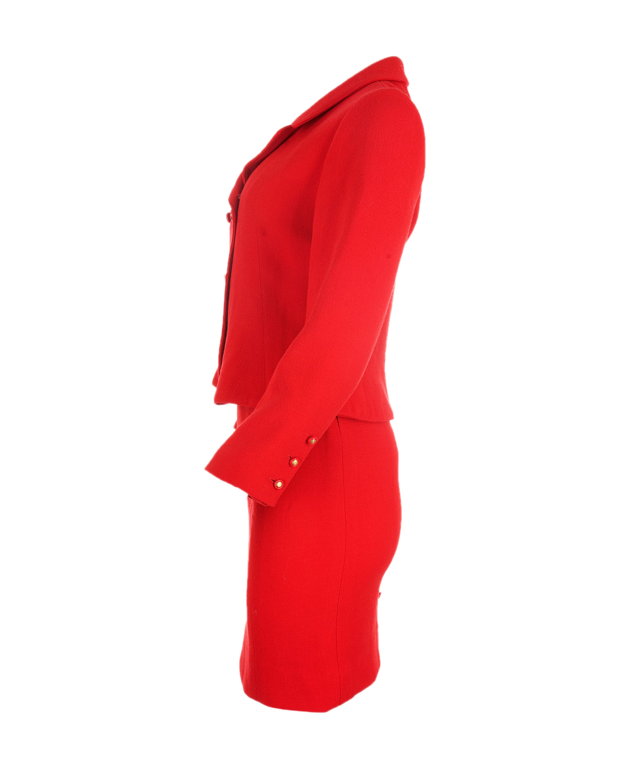 Chanel Chanel 96A Red Skirt Suit ASL4637