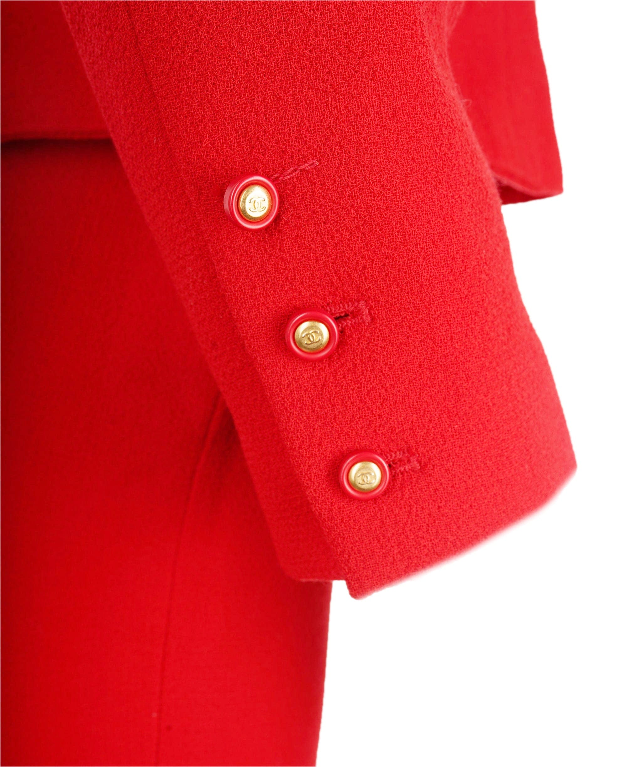 Chanel Chanel 96A Red Skirt Suit ASL4637