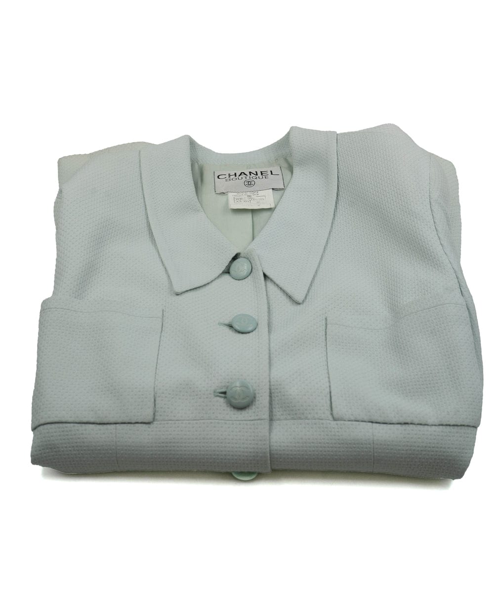 Chanel Chanel 96C Skirt Suit Light Blue ASL4621