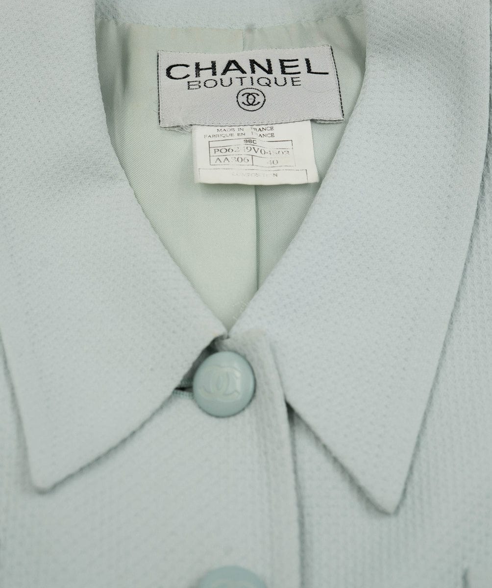 Chanel Chanel 96C Skirt Suit Light Blue ASL4621