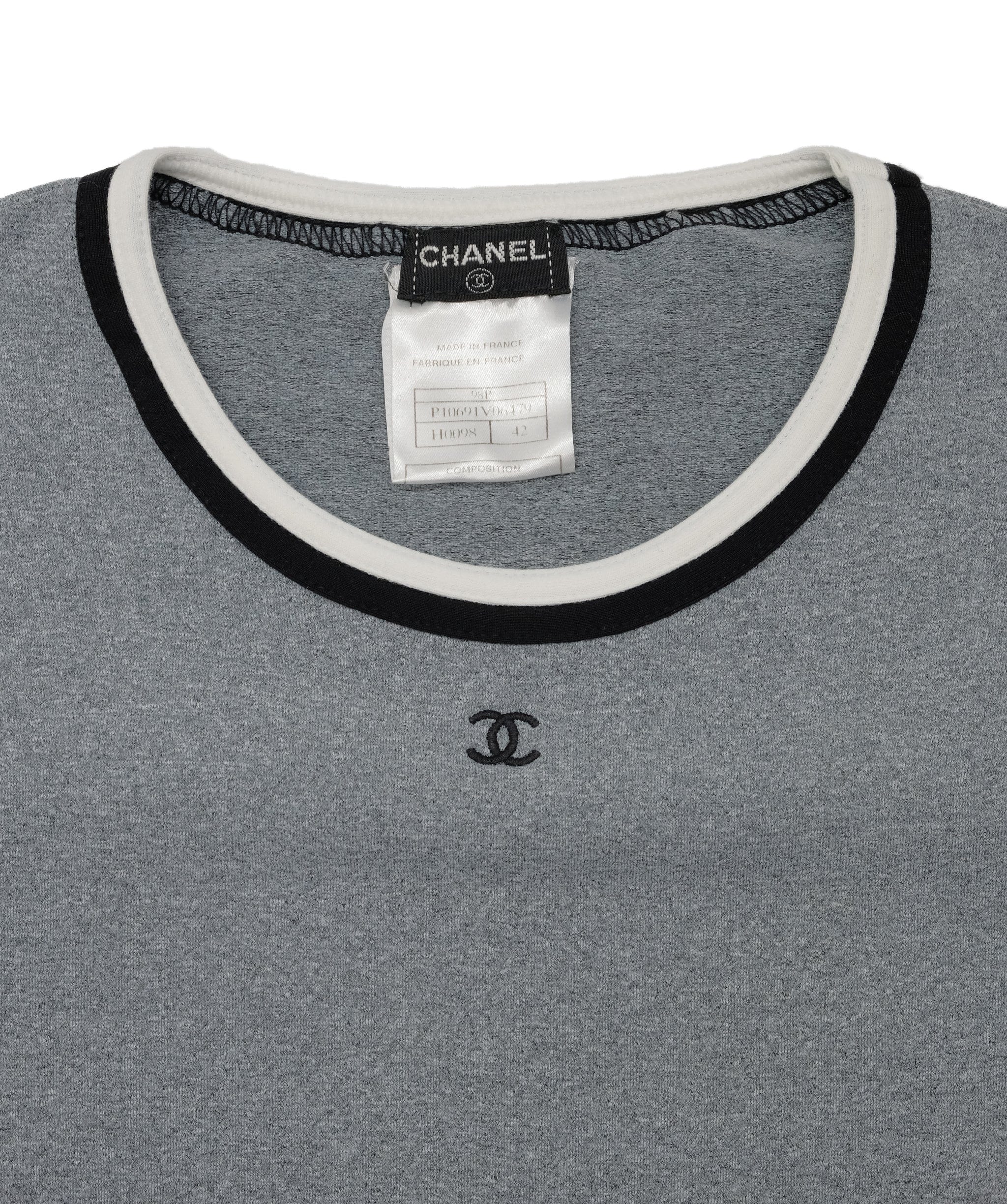 Chanel Chanel 98P CC Top Gray #42 ASL7552