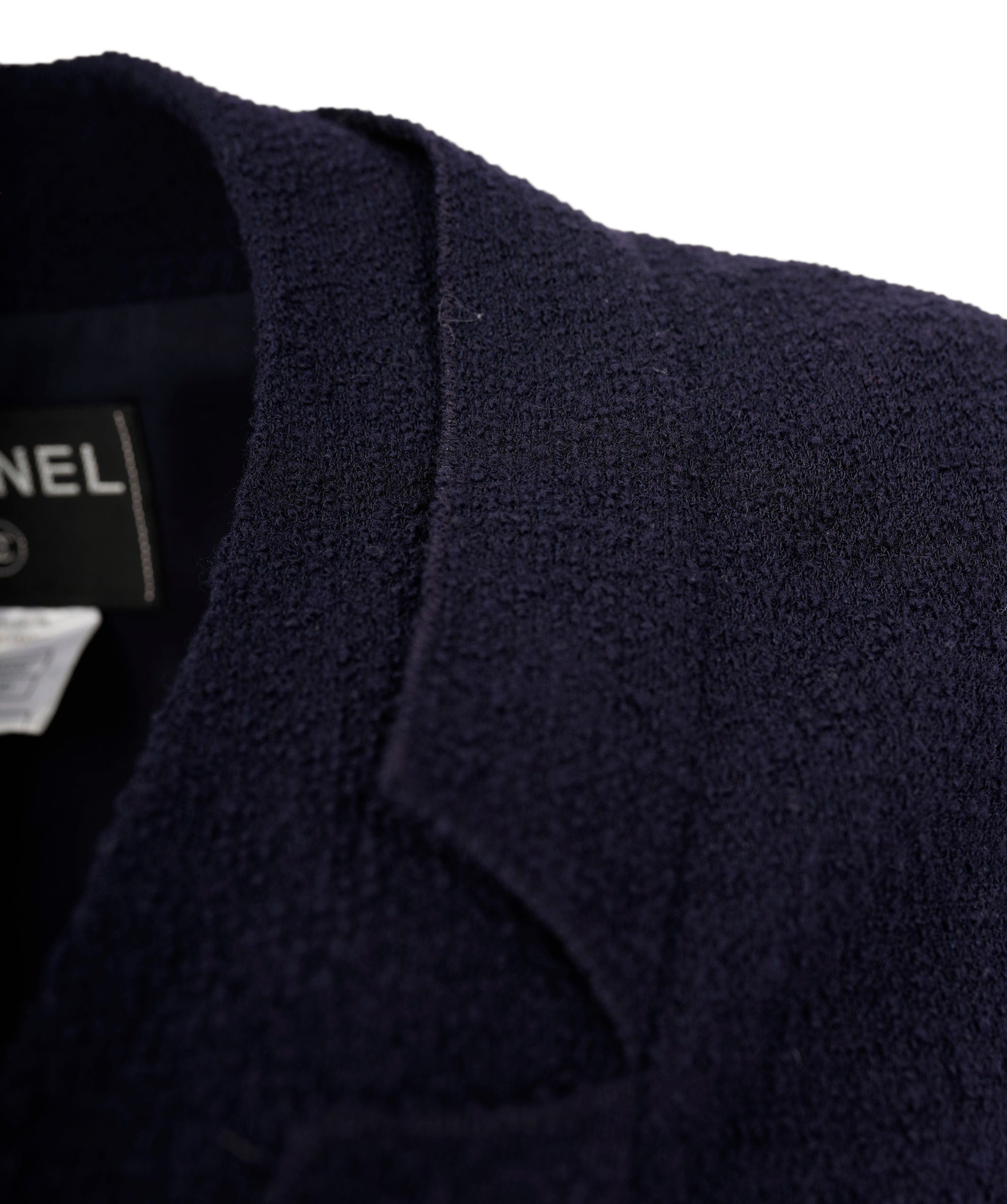 Chanel Chanel Asymmetric navy tweed jacket size 40 - AWL3883