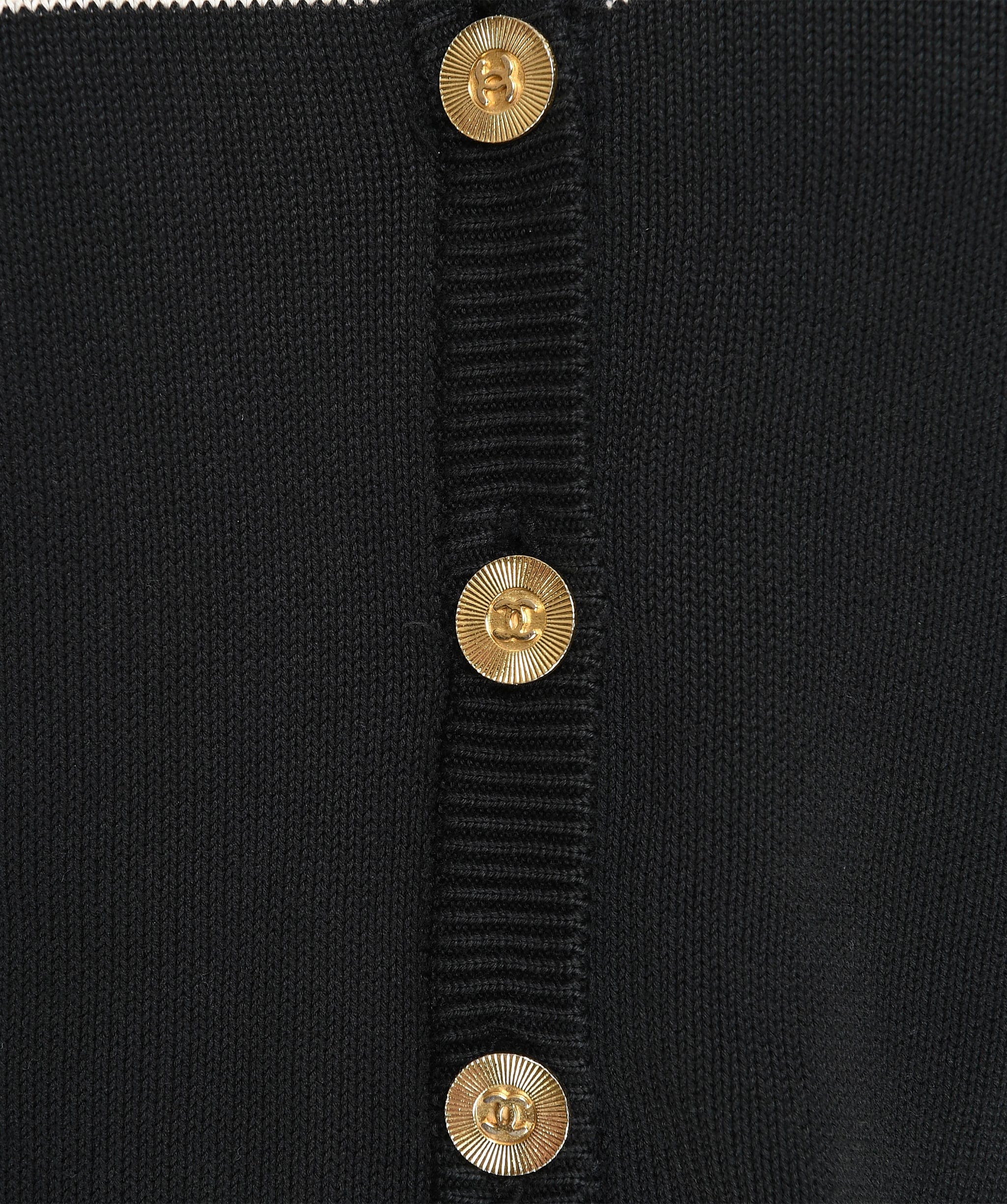 Chanel Chanel beige black cardigan - AWL3318