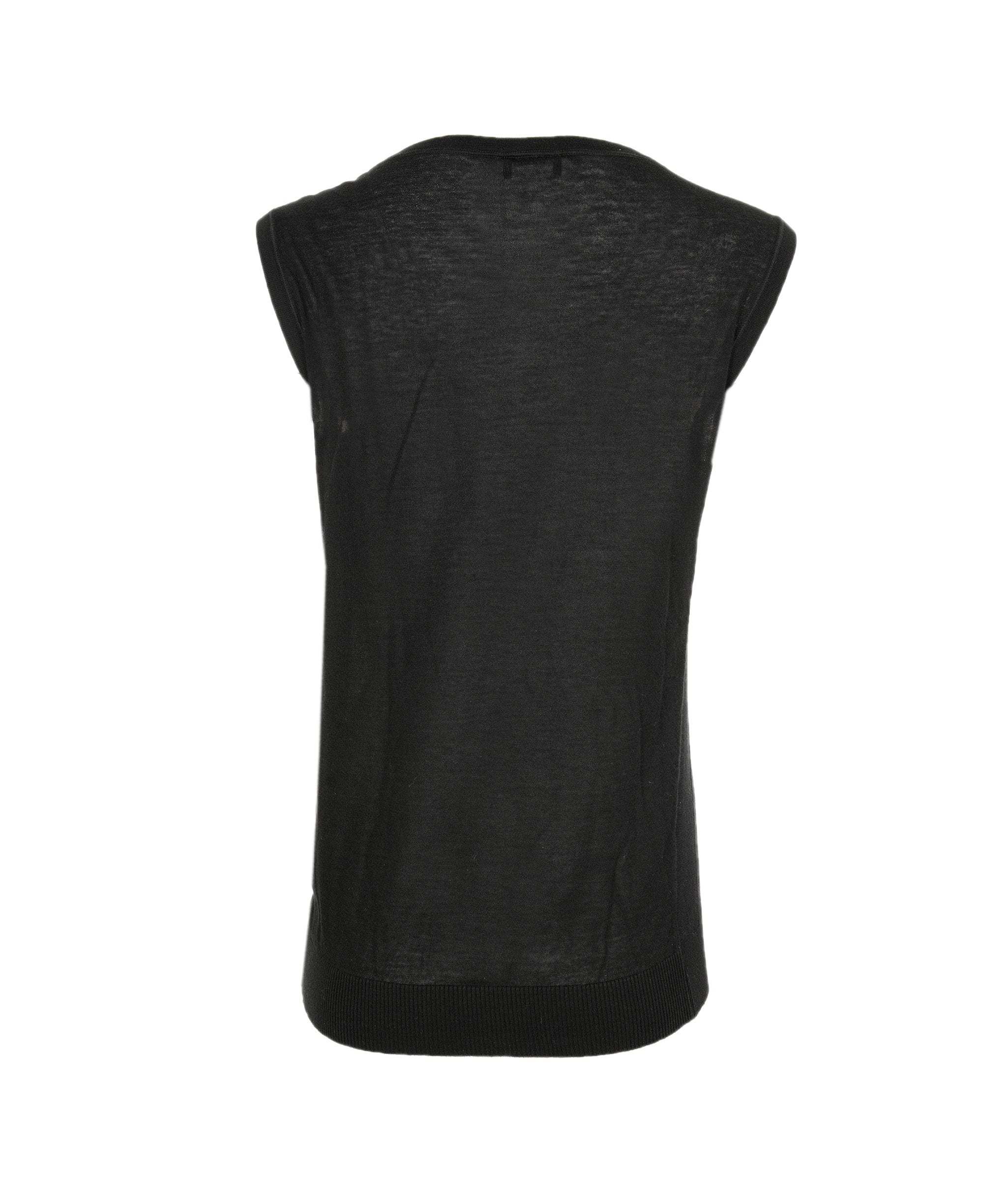 Chanel Chanel Big CC Knit Tank Top Black ASL6966