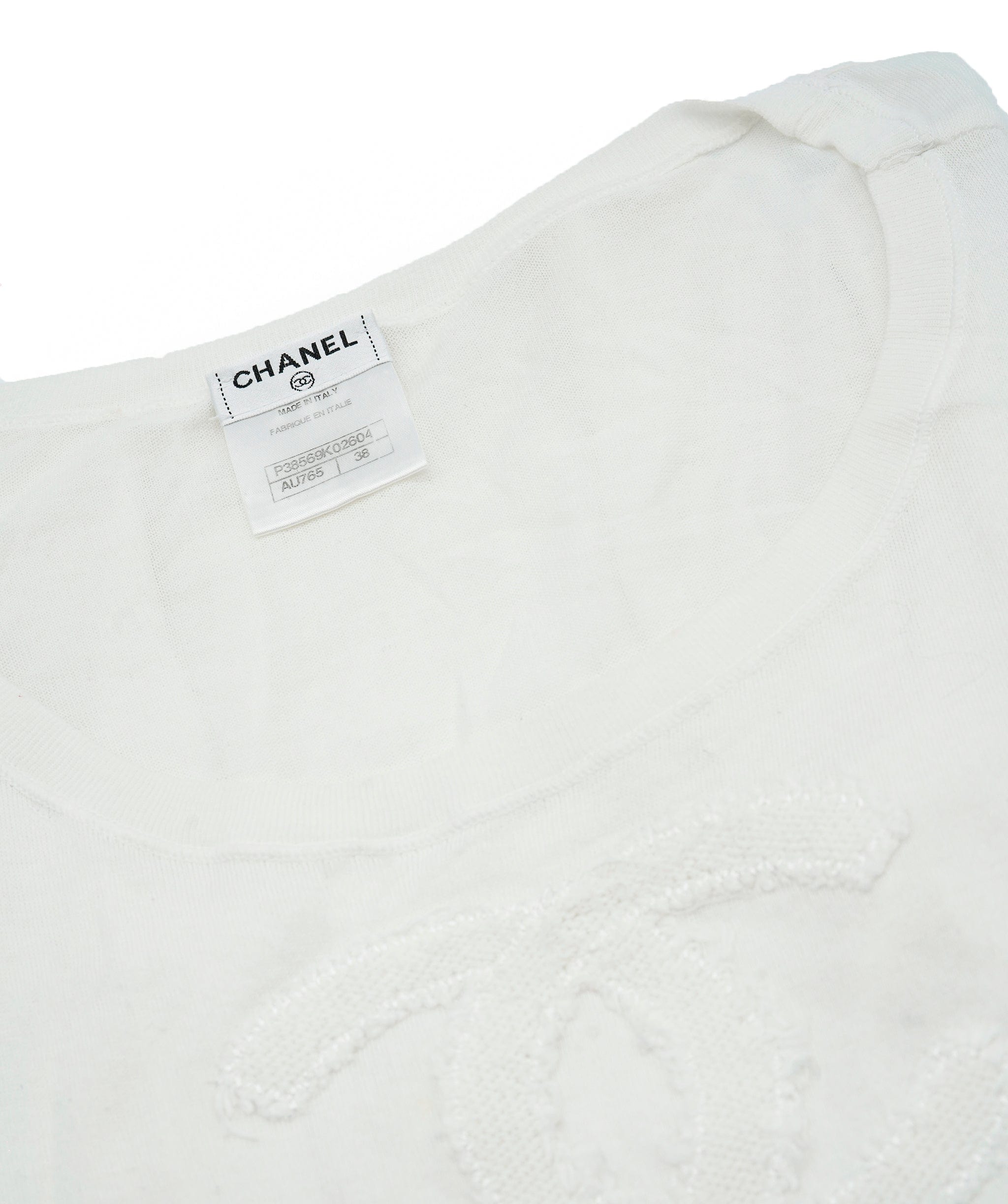 Chanel Chanel Big CC Knit Tank White ASL5429