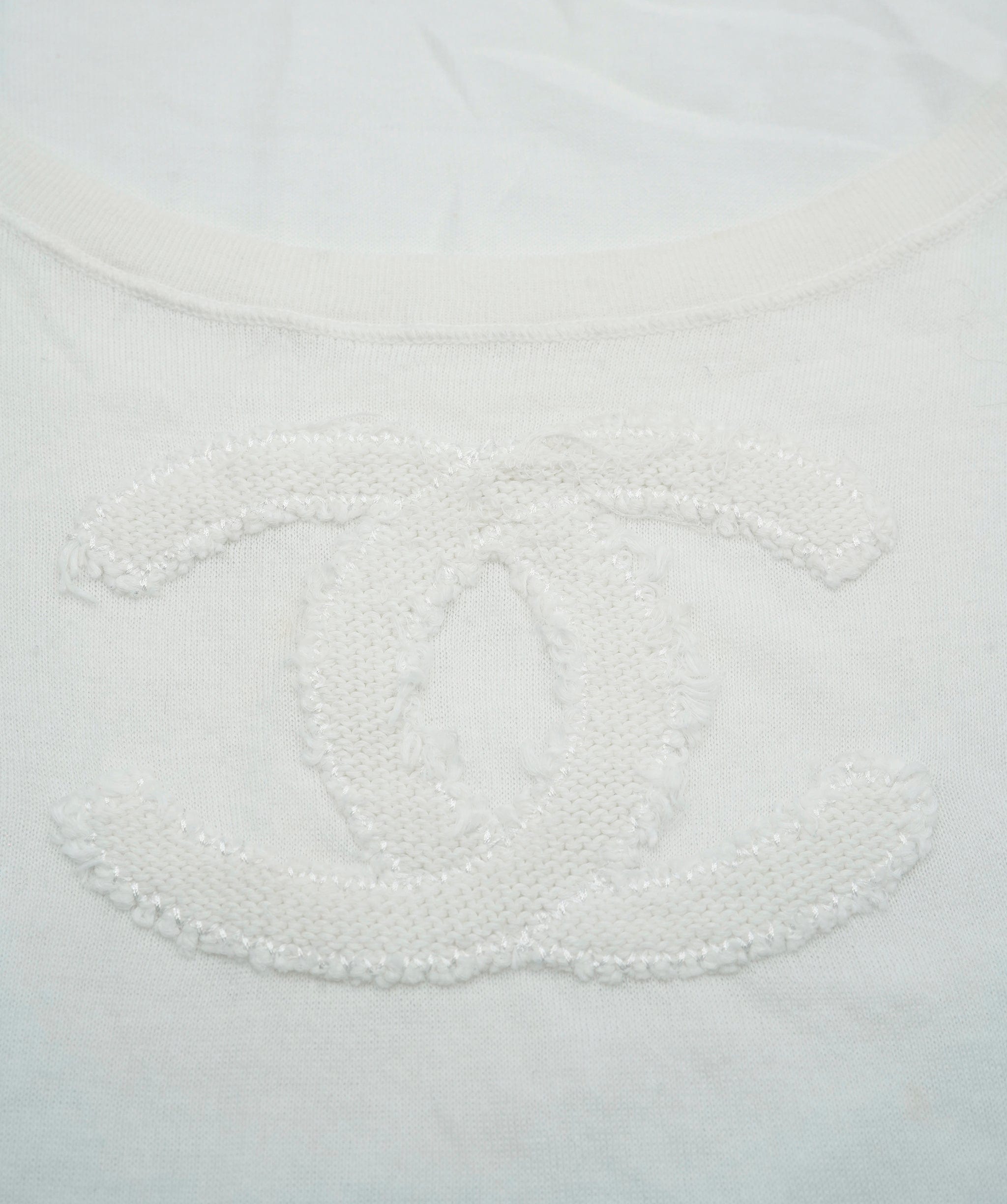 Chanel Chanel Big CC Knit Tank White ASL5429