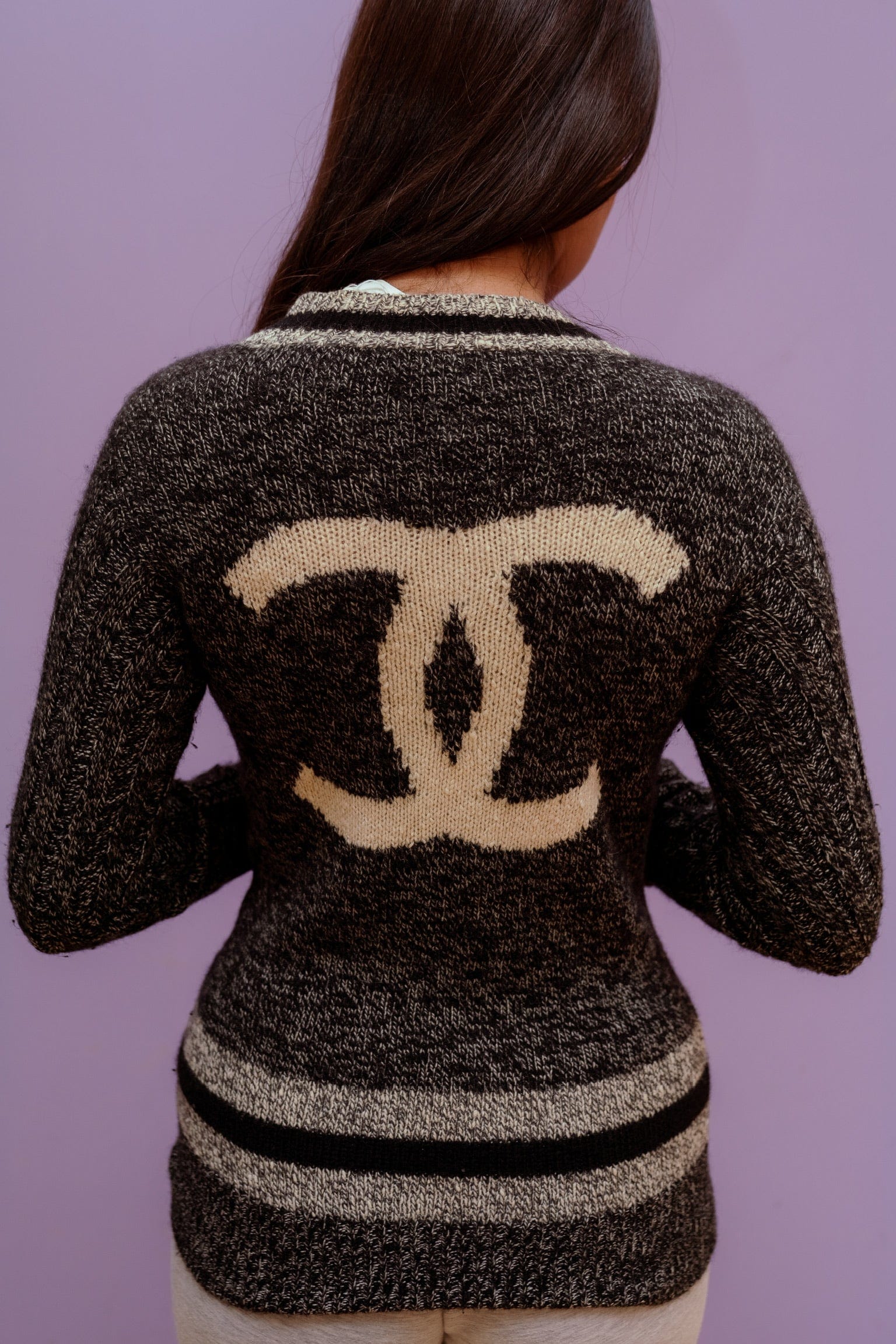 Chanel Chanel Big Logo Sweater ASL3769