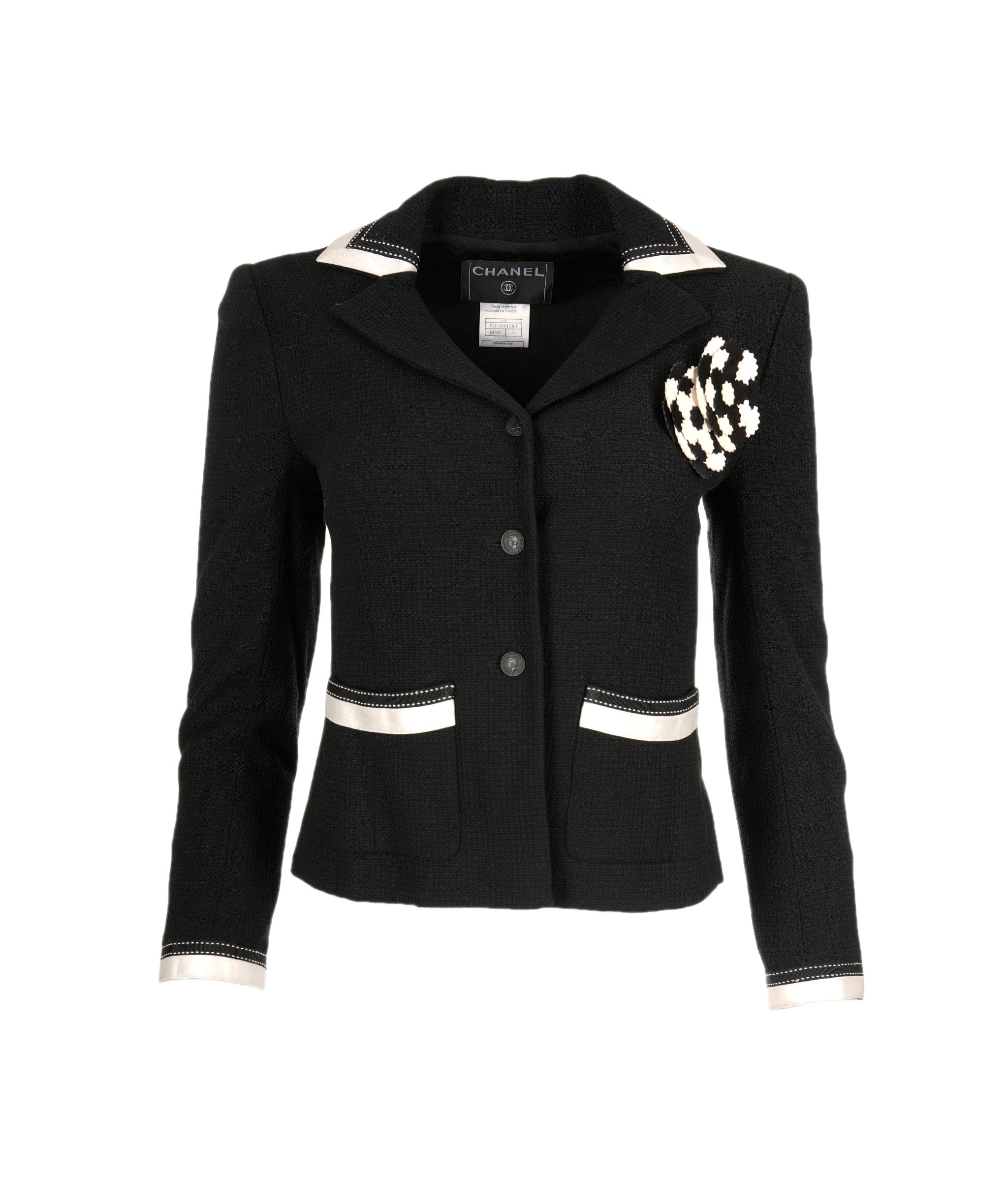 Chanel chanel black and white jacket AWL4632